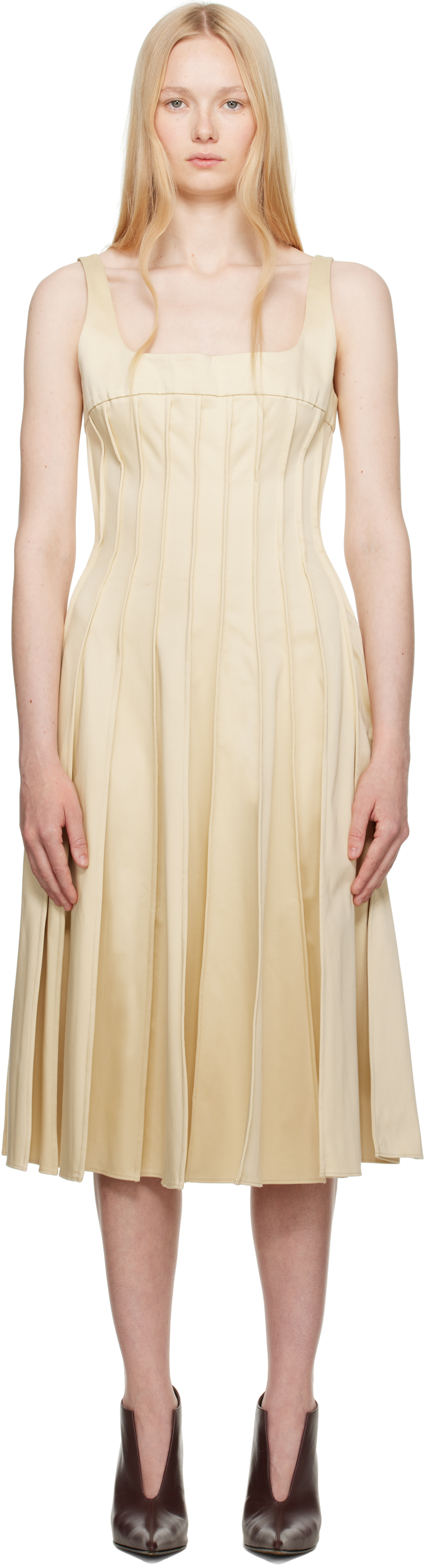 Yellow Amalia Midi Dress