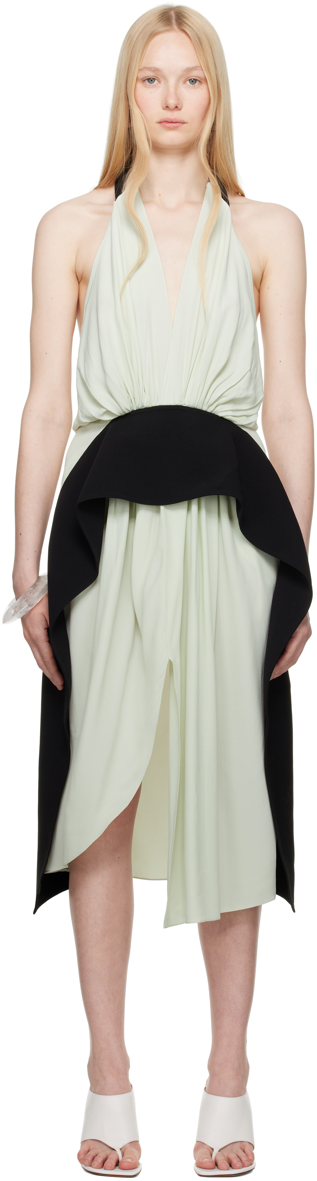 Green & Black Piera Midi Dress