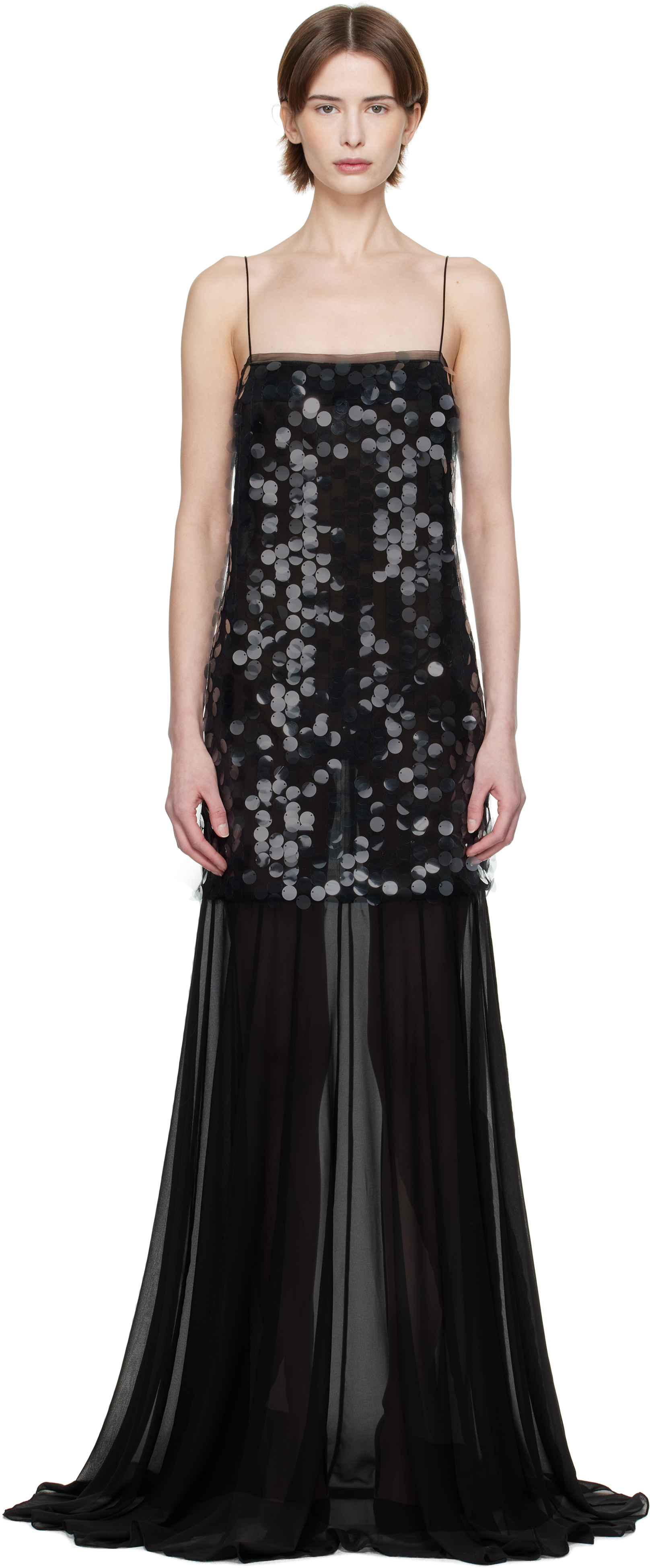 Black Salia Sequin Maxi Dress