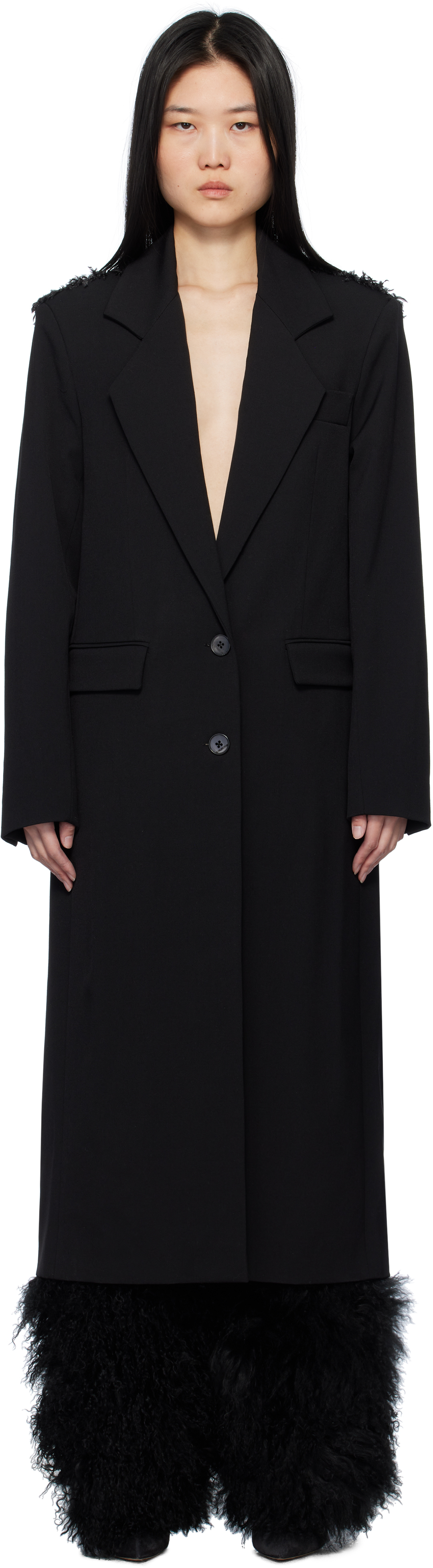 【関税込み】16Arlington ブラック Arca コート Black Arca Coat by 16Arlington on Sale