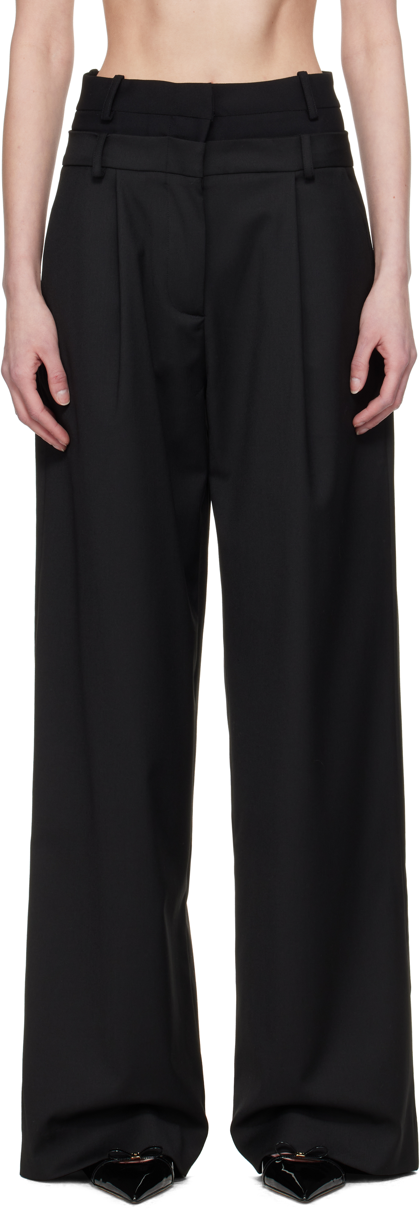 Black Ivlia Tailoring Trousers