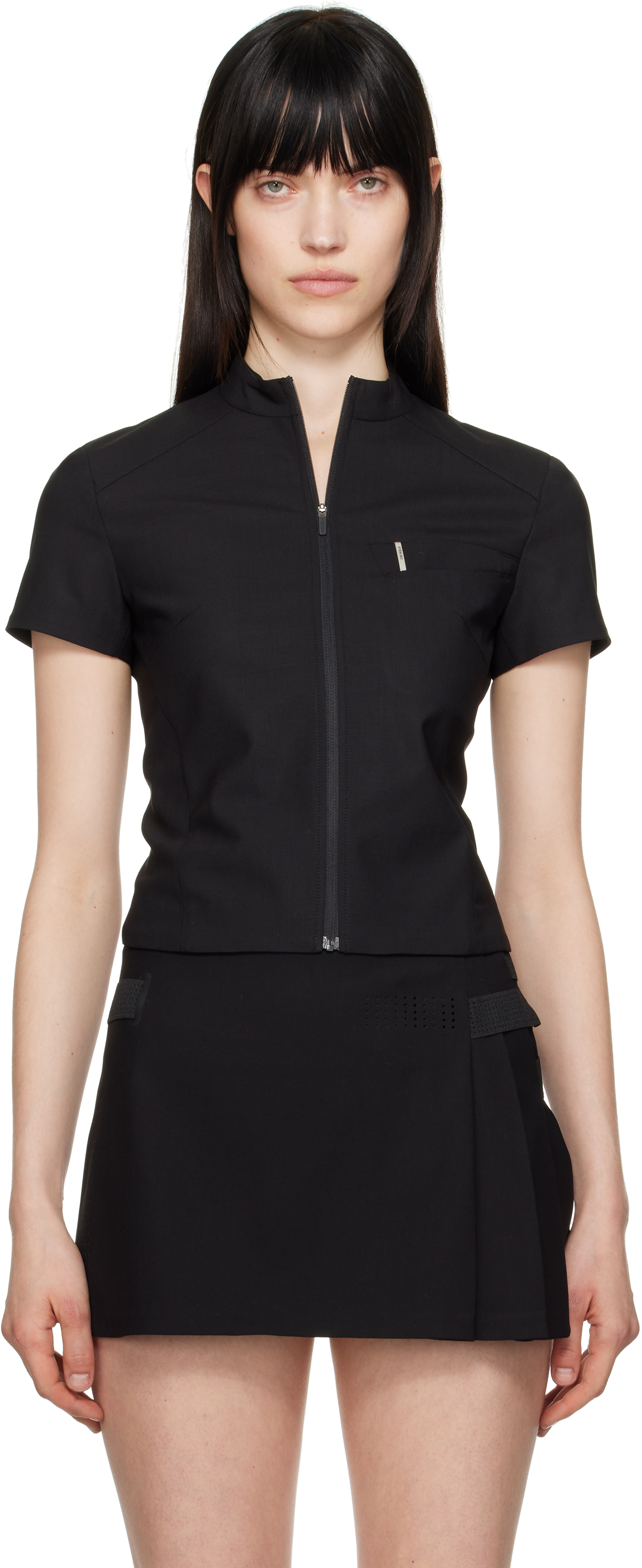 Black Zip Pin Shirt