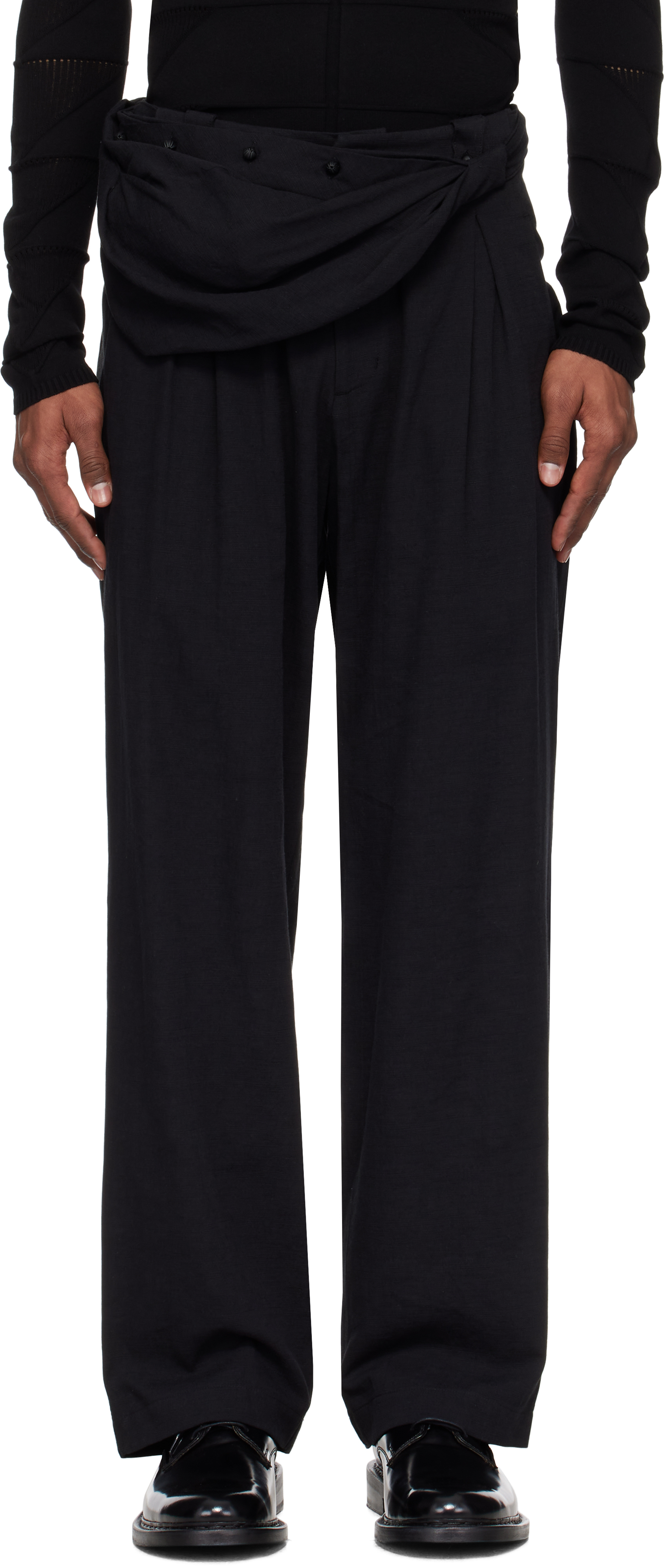 Black Seed Charm Bag Trousers