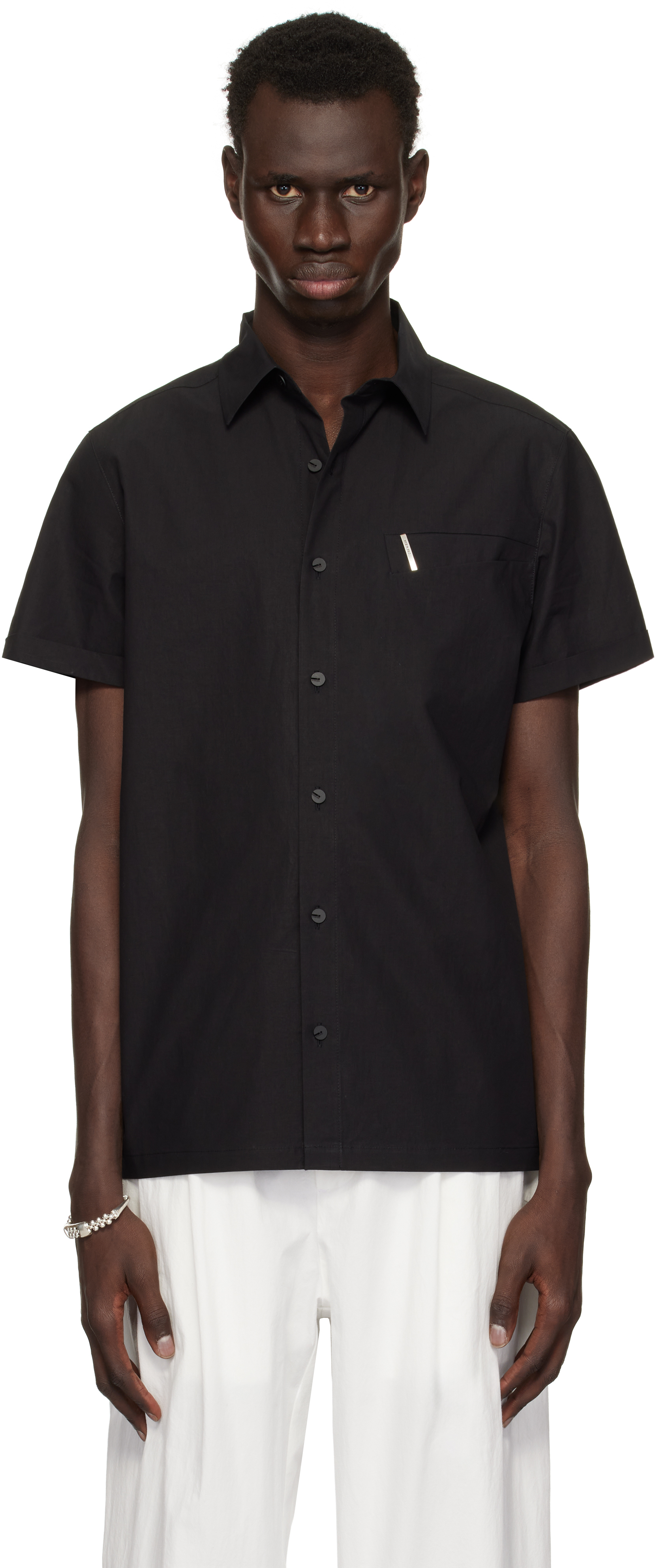 Black Pin Short Sleeve Shirt