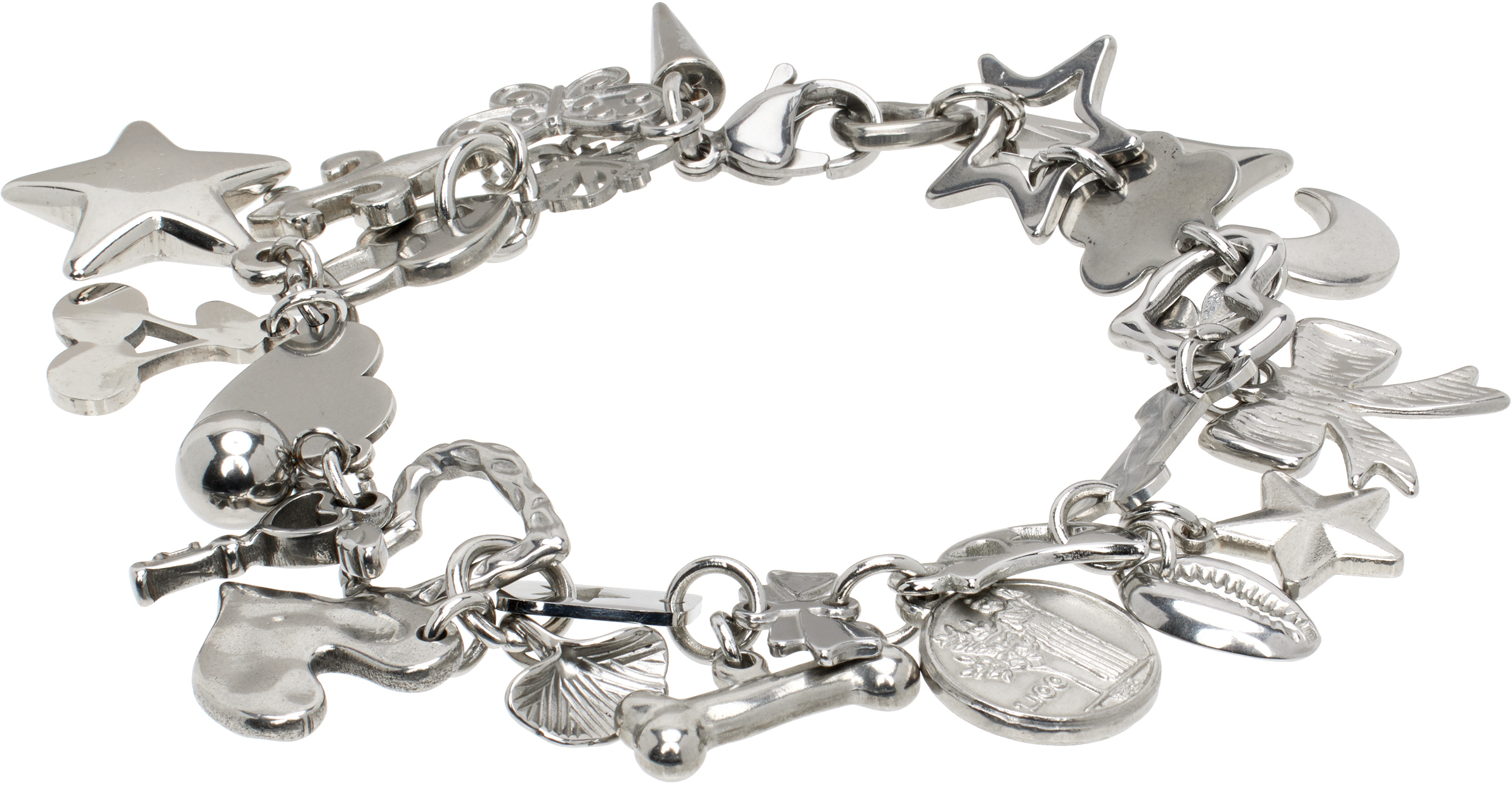 Silver Chrome Charm Bracelet