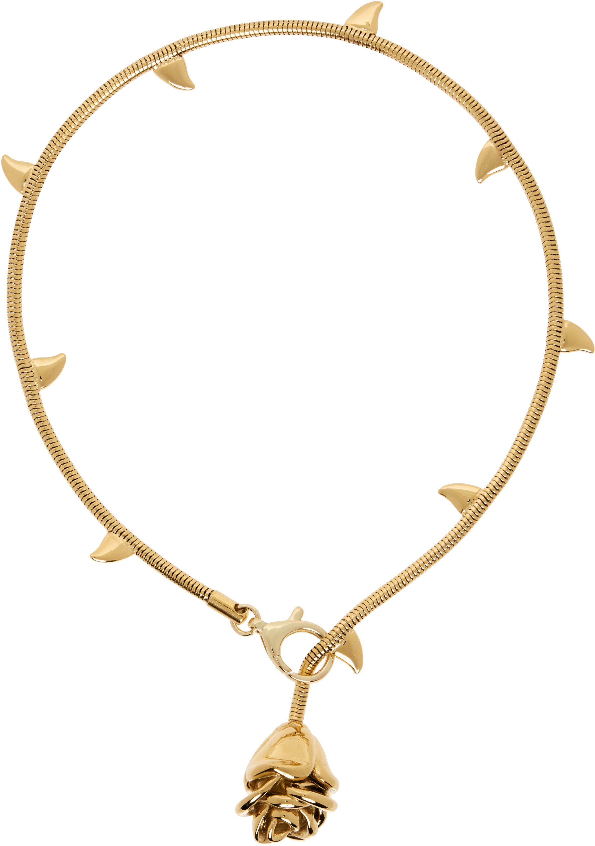 Marland Backus Gold Rosebud Necklace