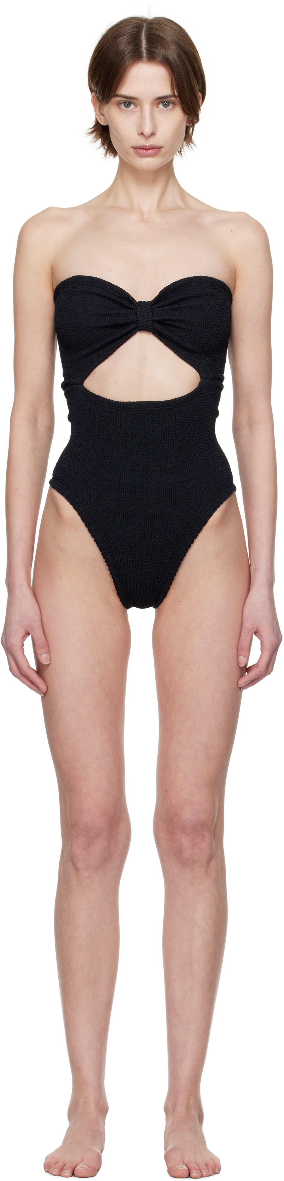 ワンピース水着 Hunza G 'Alana Swim' one-piece swimsuit (ALANASWIM BLACK) hunzag-sadie-black_grande.png?
