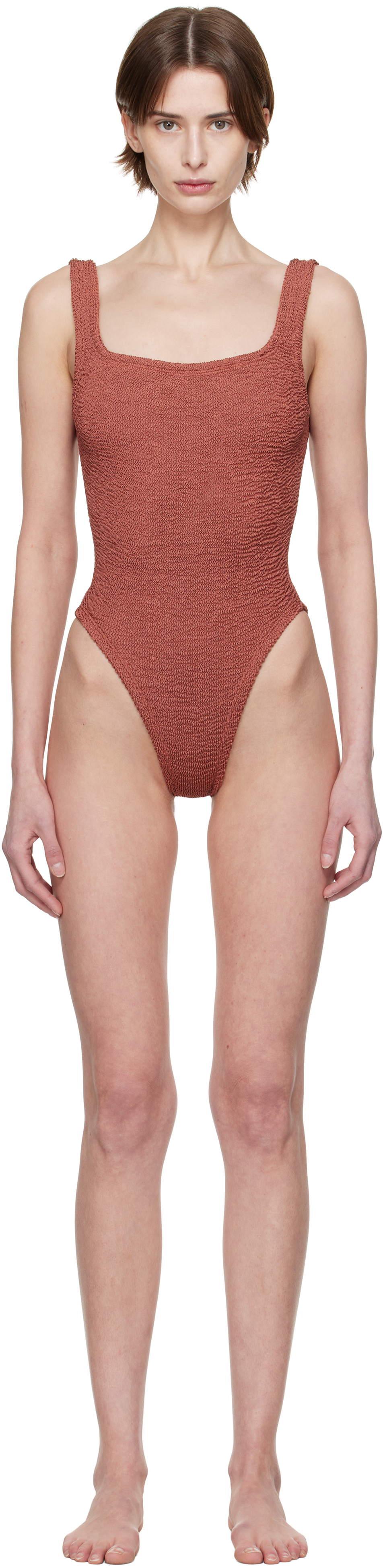 Hunza G SQUARENECKSWIMLLICMINT 関税送料込 Burgundy Square Neck Swimsuit by Hunza G on Sale