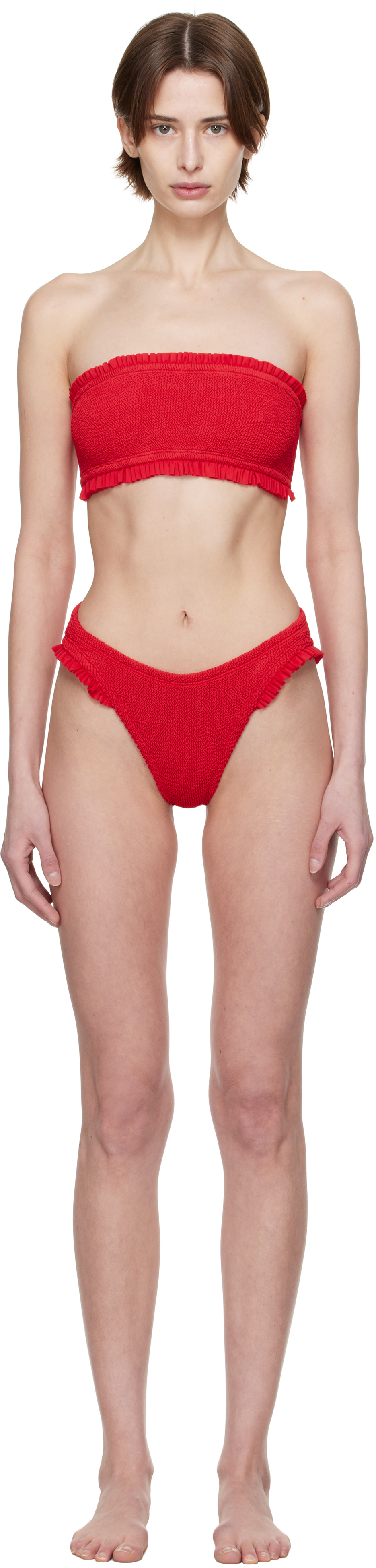 Red Tracey Frill Bikini