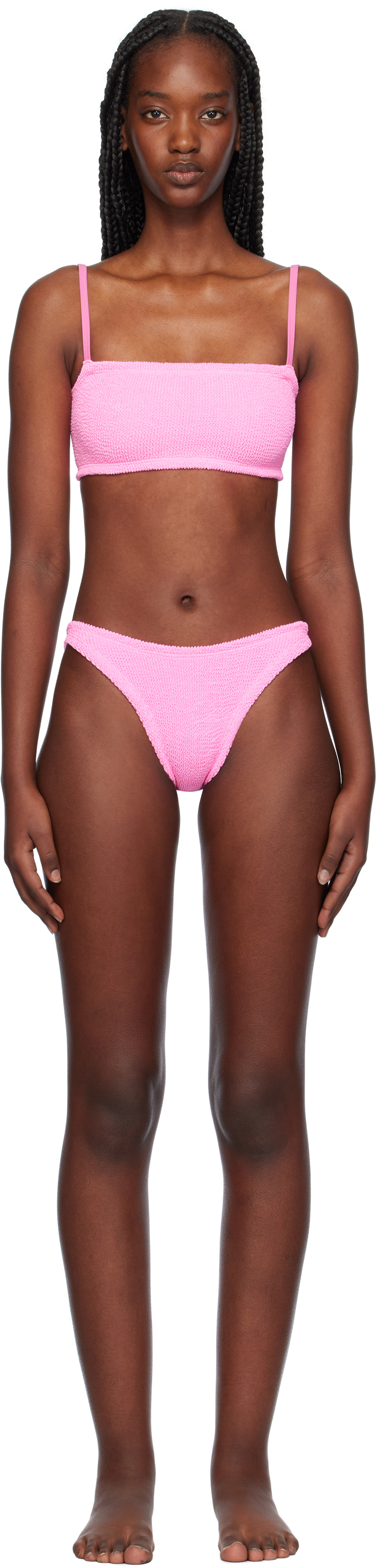 Shop Hunza G Pink Gigi Bikini In Bubblegum