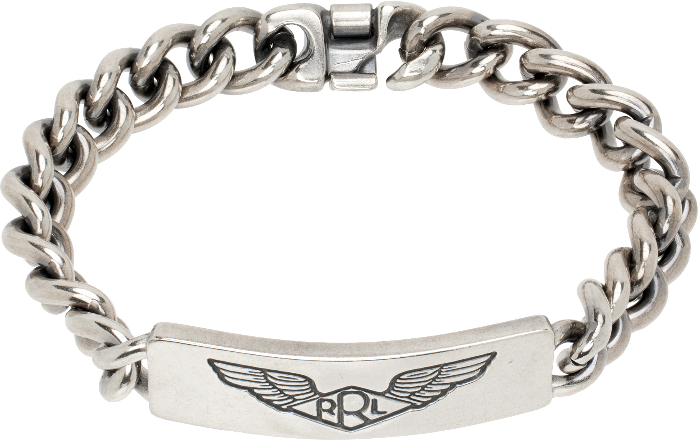 Silver ID Bracelet by RRL on Sale