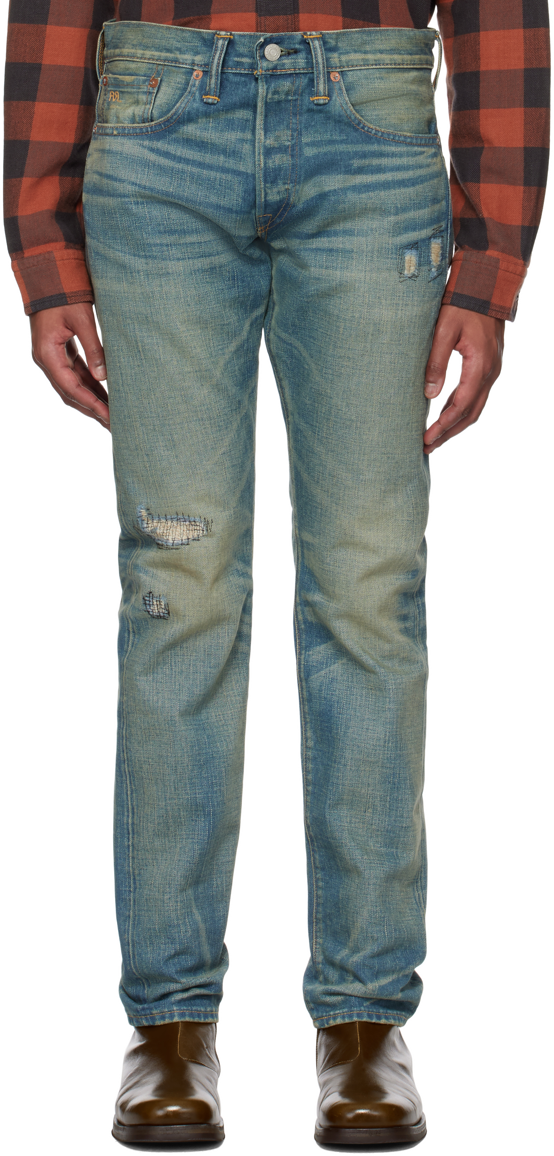 Blue Slim Fit Ridgway Selvedge Jeans