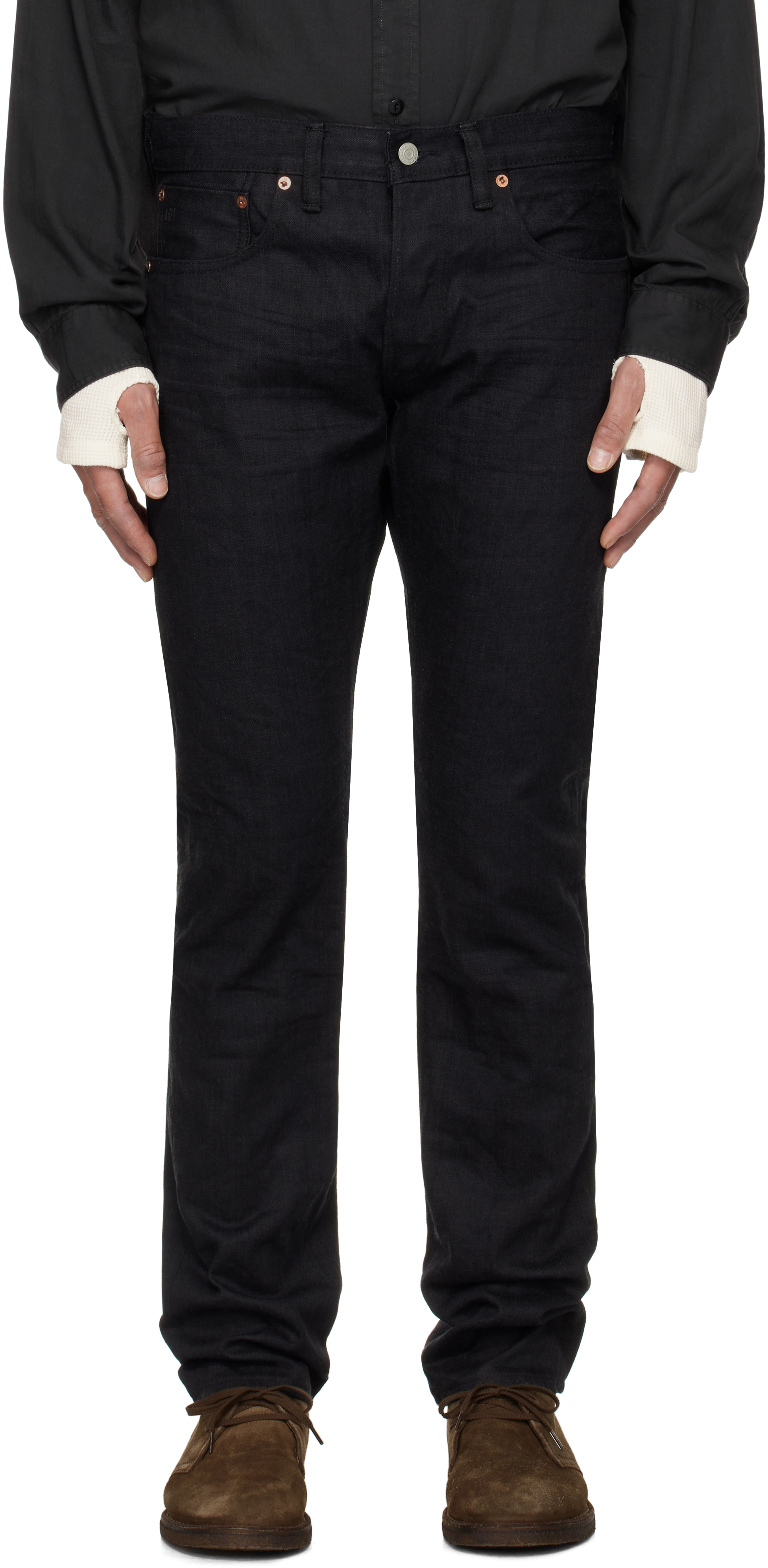 Black Slim Fit Selvedge Jeans