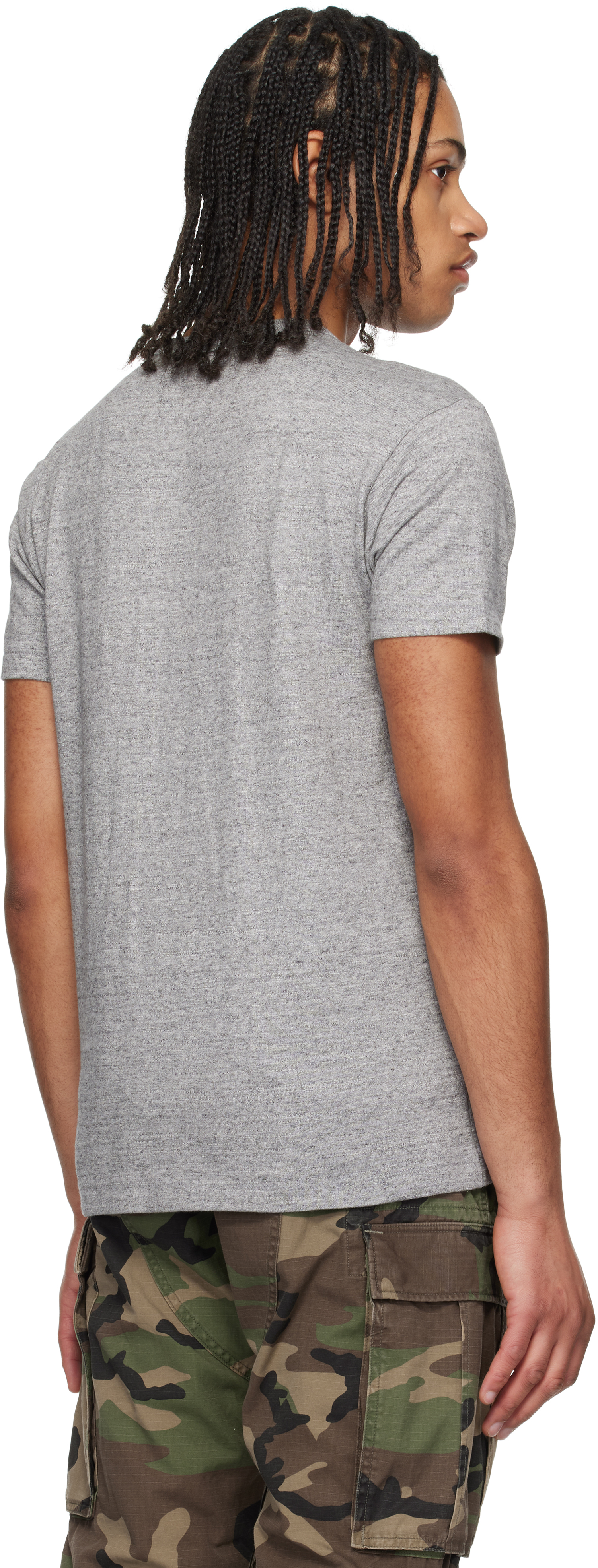Rrl Two-pack Gray Jersey Pocket T-shirts In Gray