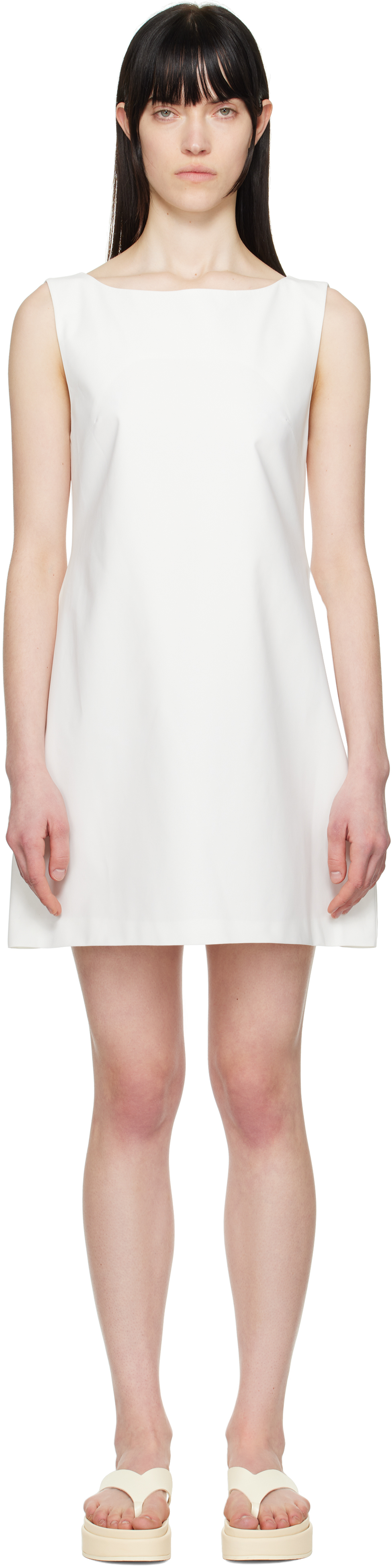 AMOMENTO★hourglass mini dress, white AMOMENTO White Hourglass Mini Dress | Garmentory