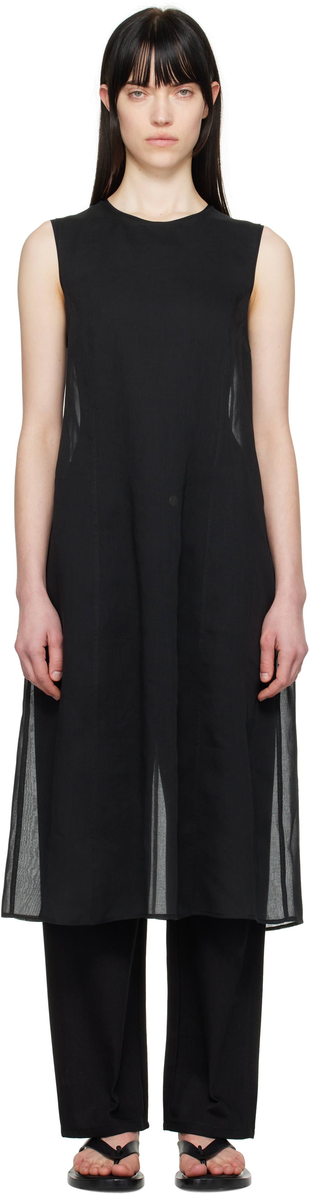 ☆新品未使用☆【AMOMENTO】SHEER LONG DRESS 2025ss SHEER LONG DRESS -シアーロングドレス-AMOMENTO（アモーメント
