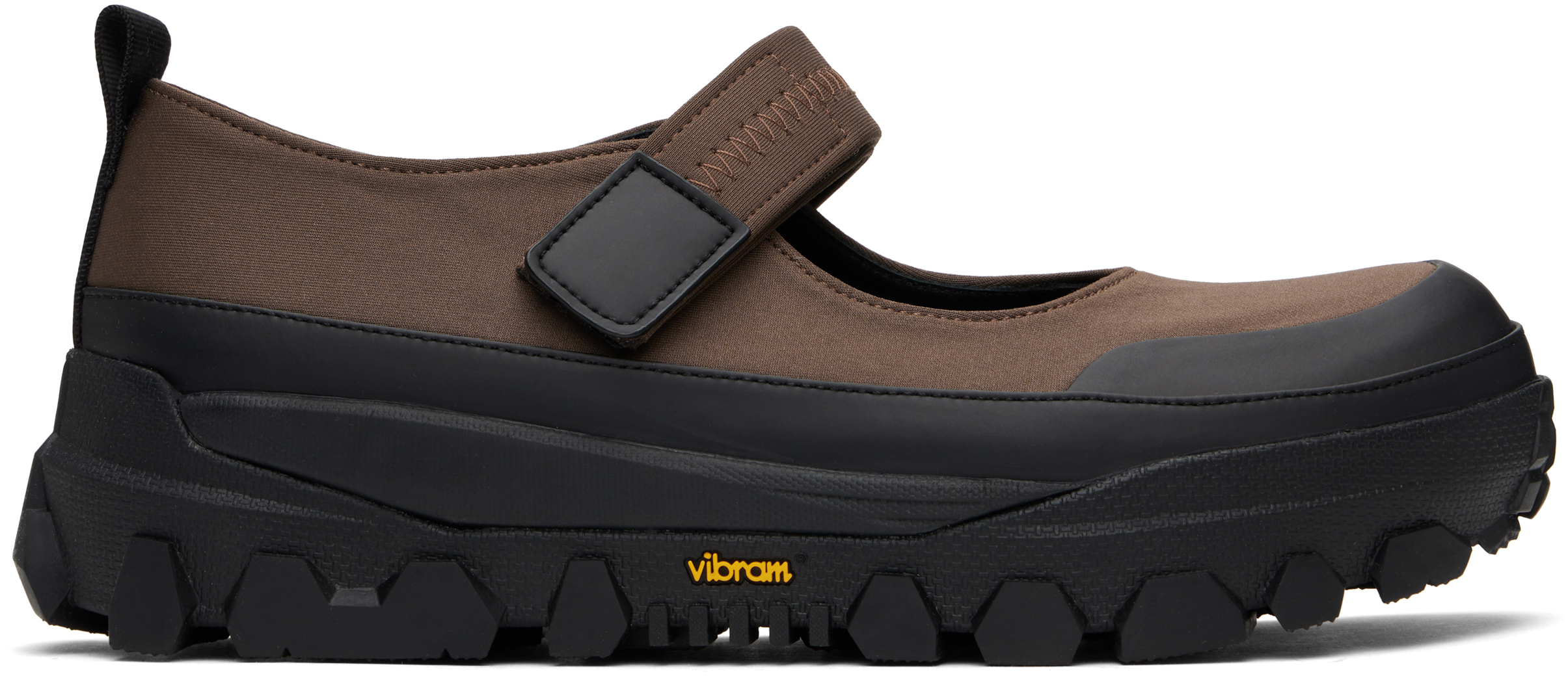 Black Vibram Mary Jane Loafers