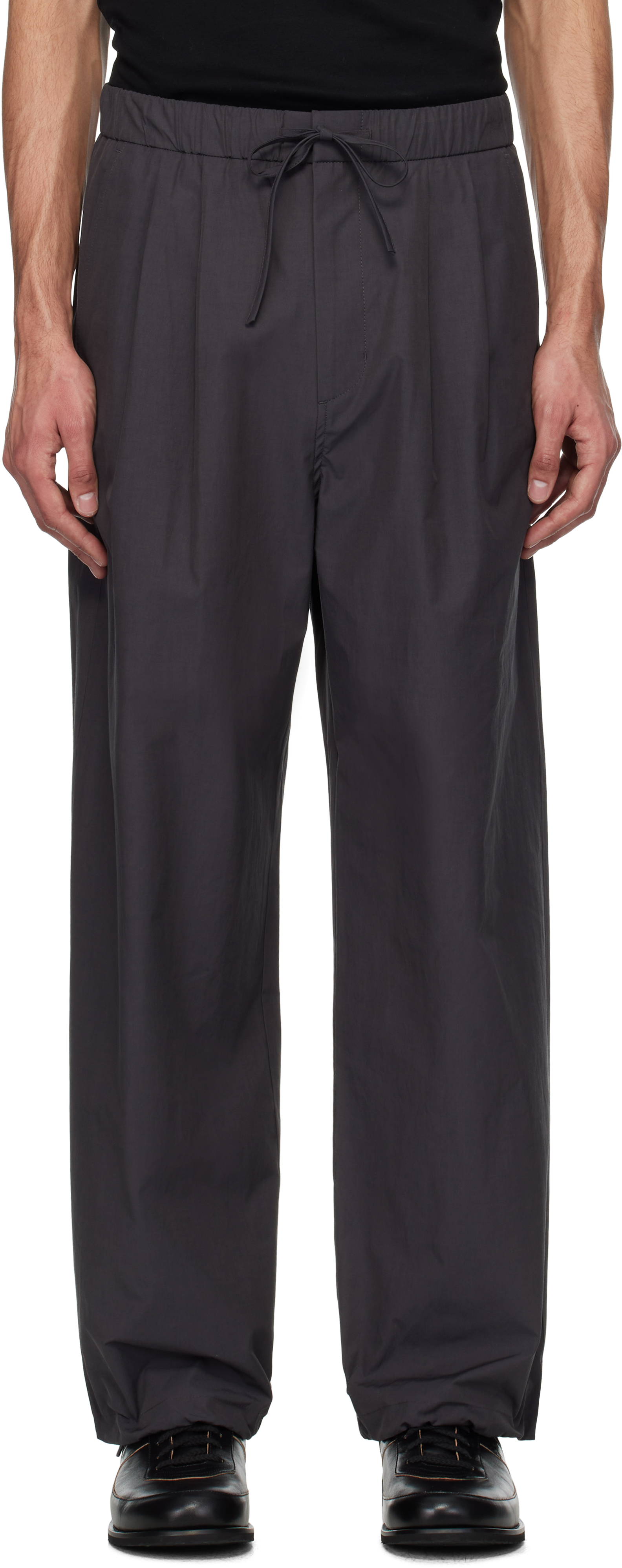 Gray Drawstring Trousers