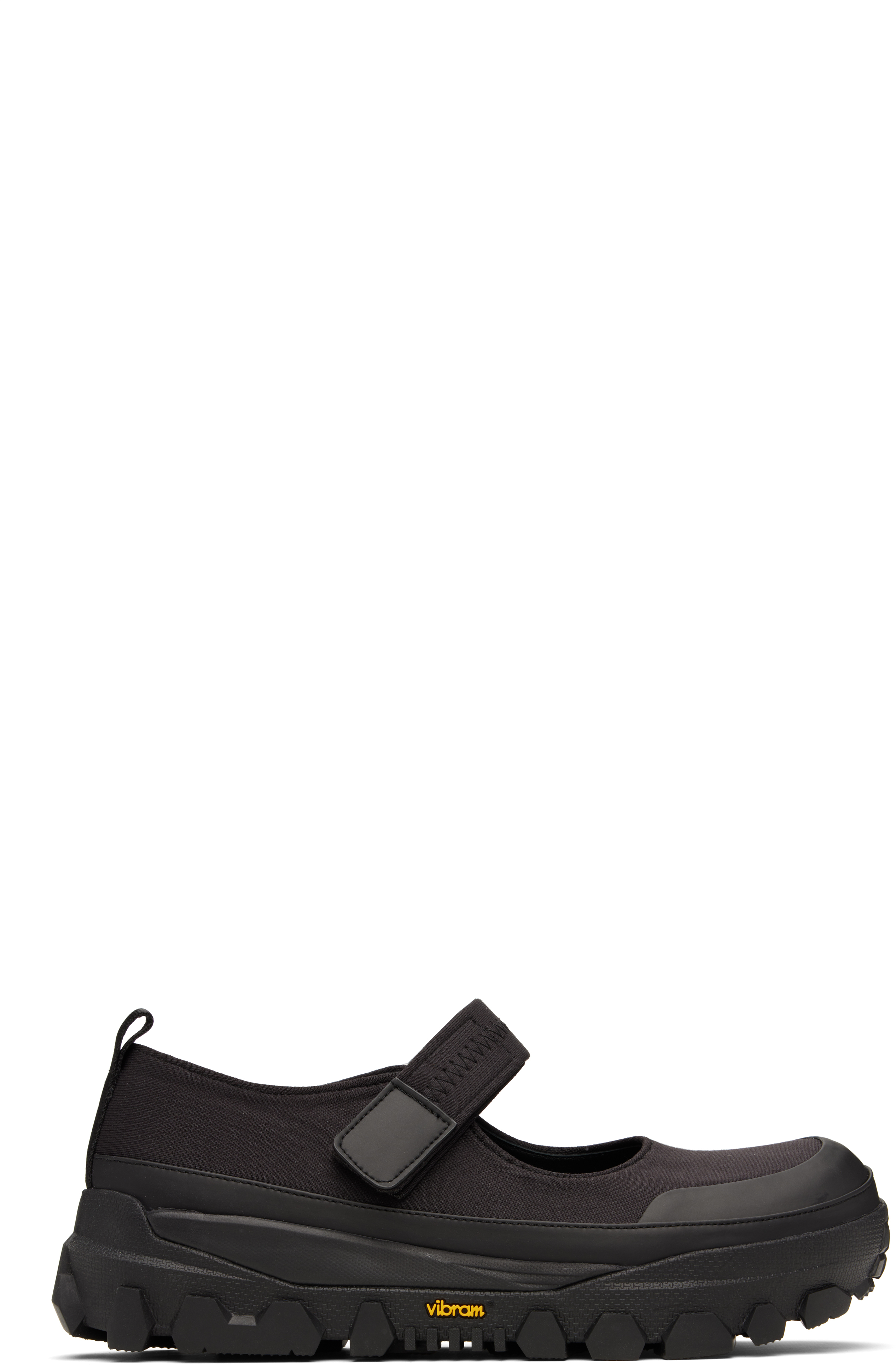 AMOMENTO BLACK VIBRAM MARY JANE LOAFERS