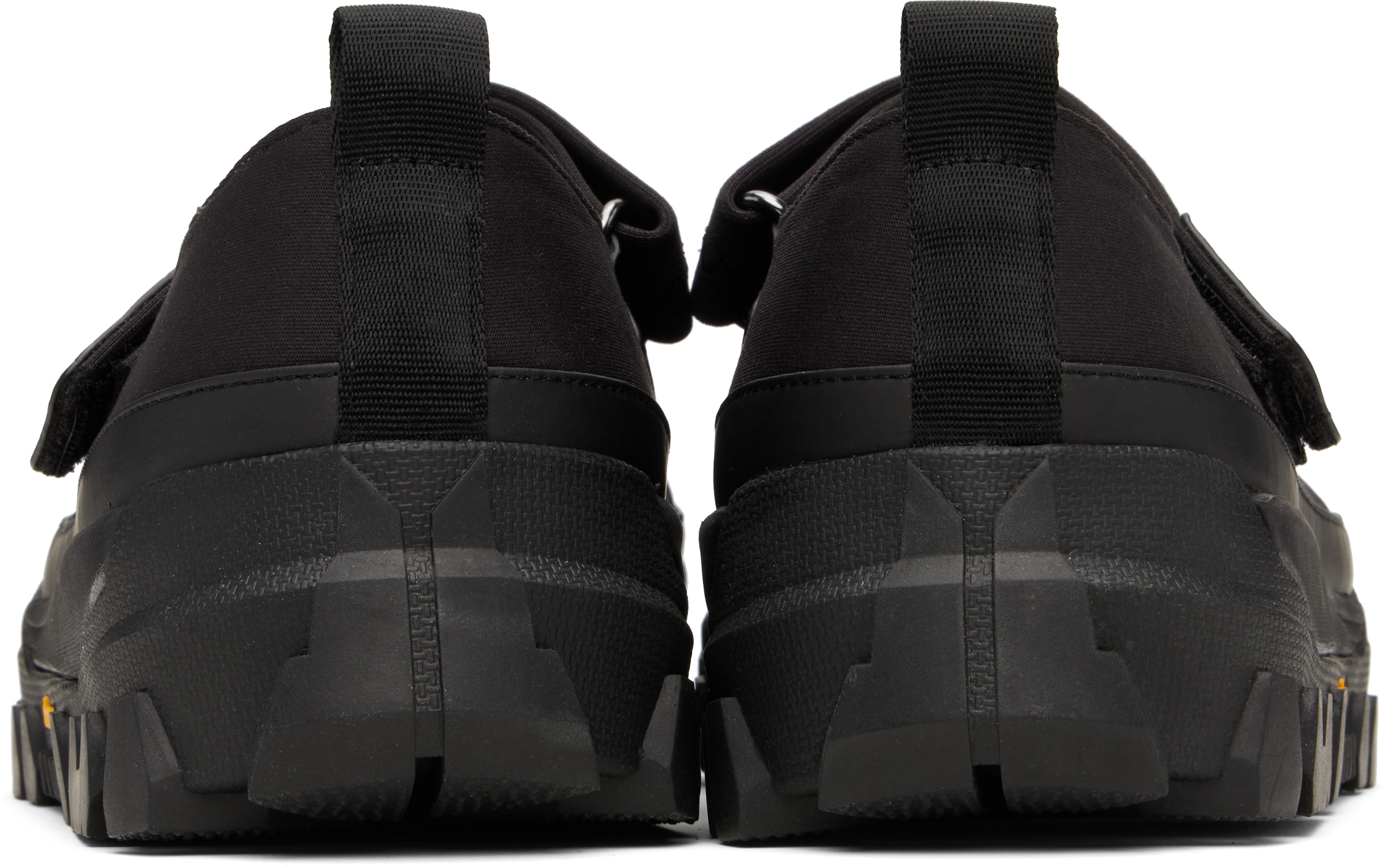 AMOMENTO BLACK VIBRAM MARY JANE LOAFERS