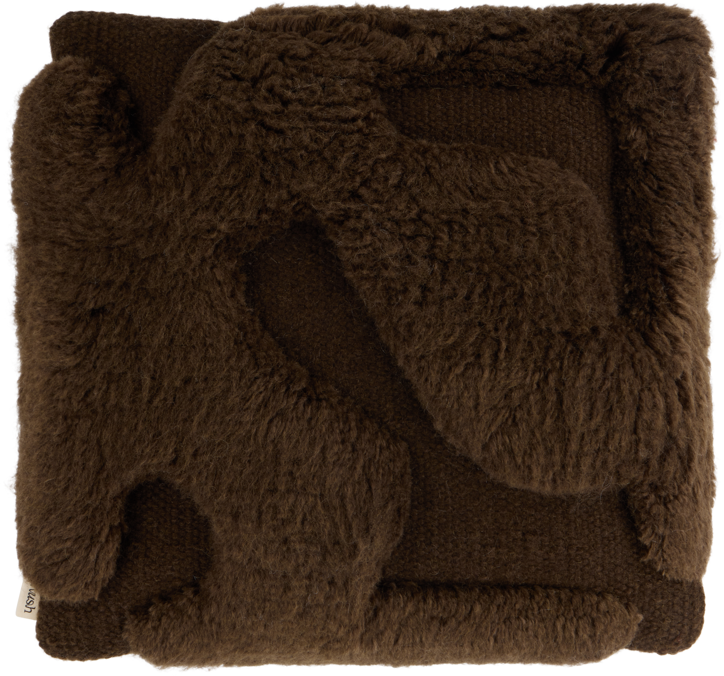 MUSH STUDIOS ブラック＆オフホワイト The Wooly クッション MUSH STUDIOS ブラック＆オフホワイト The Wooly クッション