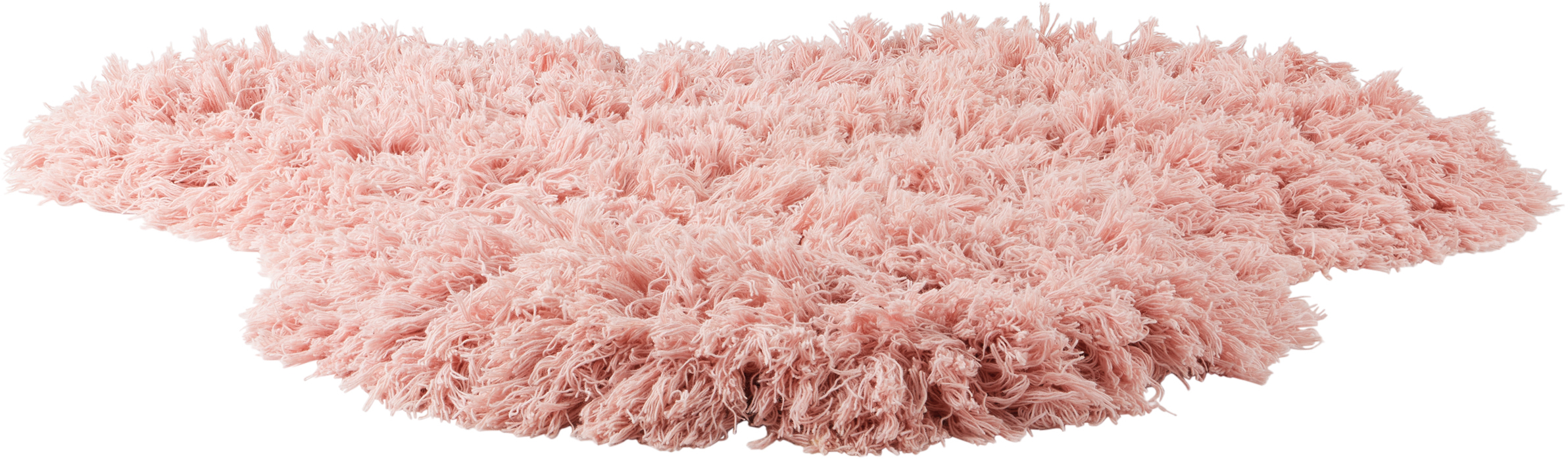 Mush Studios Ssense Exclusive Pink Poof Shag Rug In Rubber