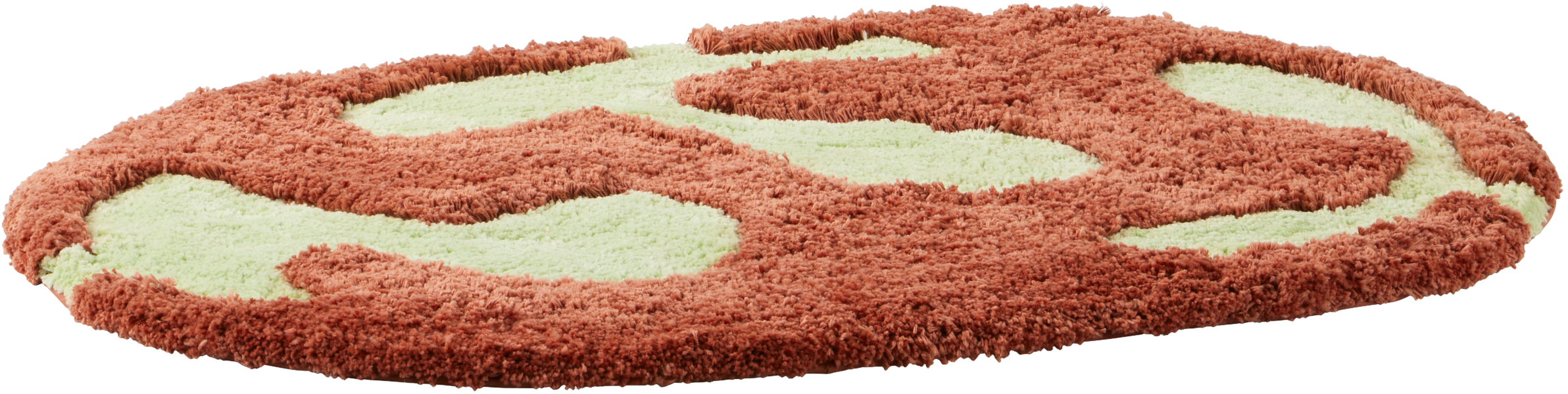Mush Studios Burgundy & Green Doma Bath Mat In Lichen
