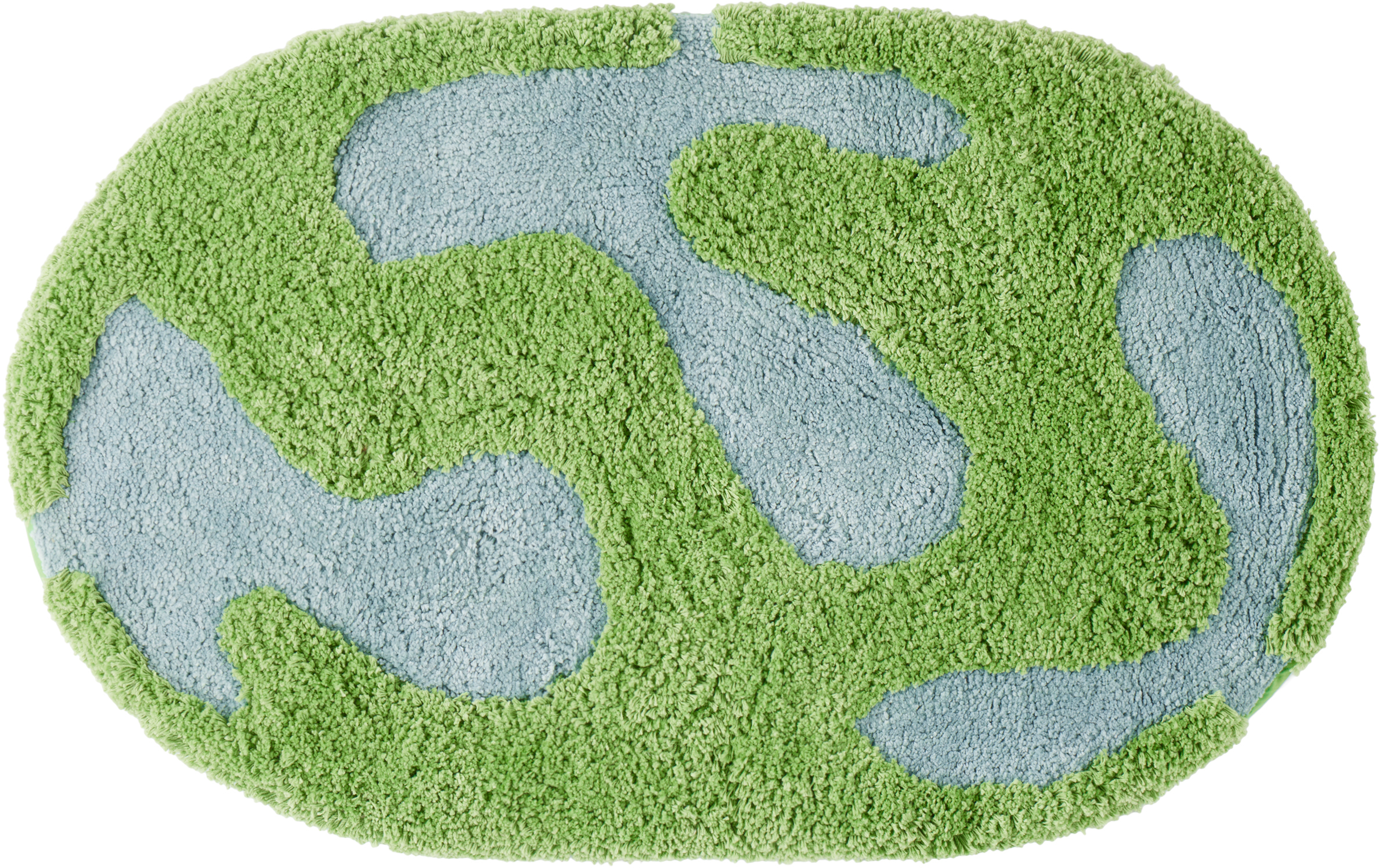 Mush Studios Green & Blue Doma Bath Mat In Animal Print