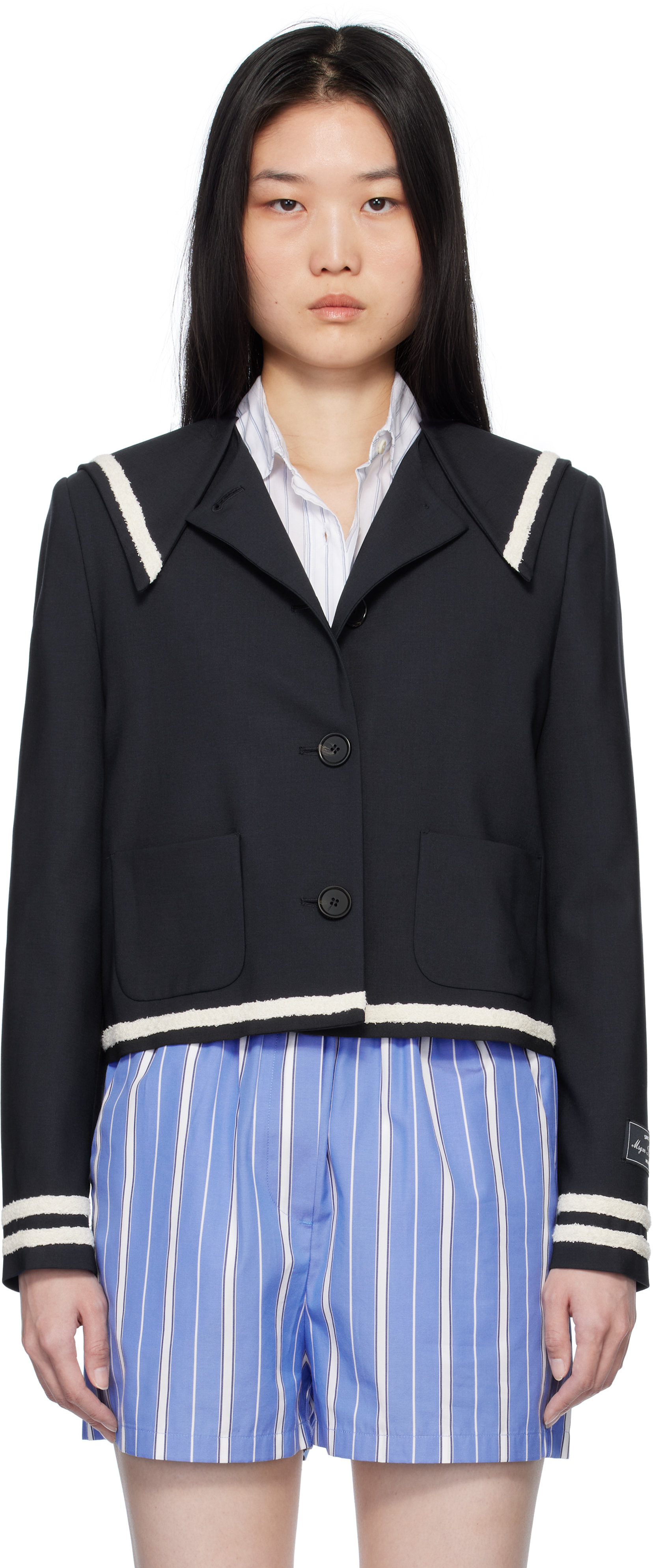 Navy Sailor Collar Jacket