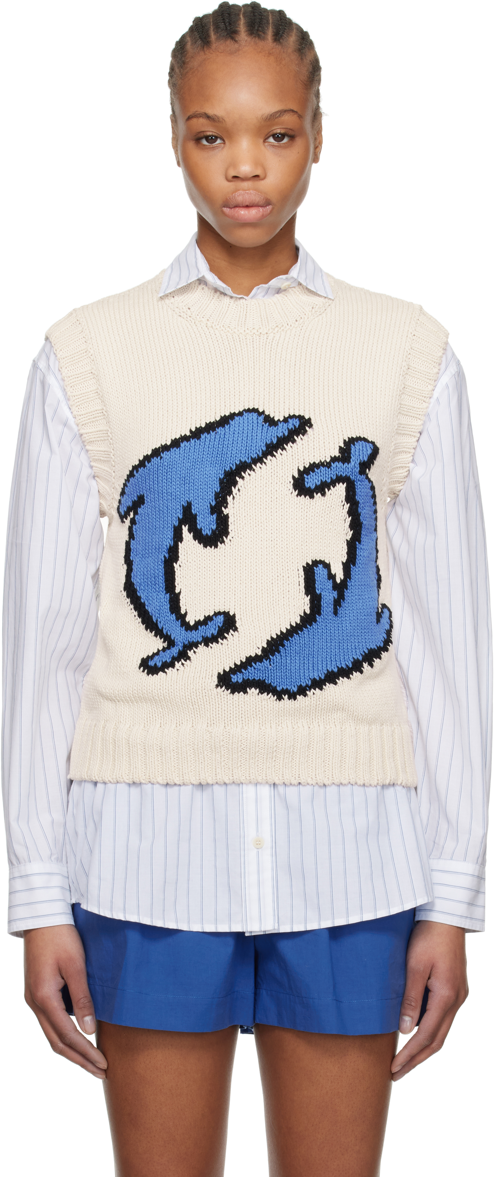 Off-White Jacquard Vest