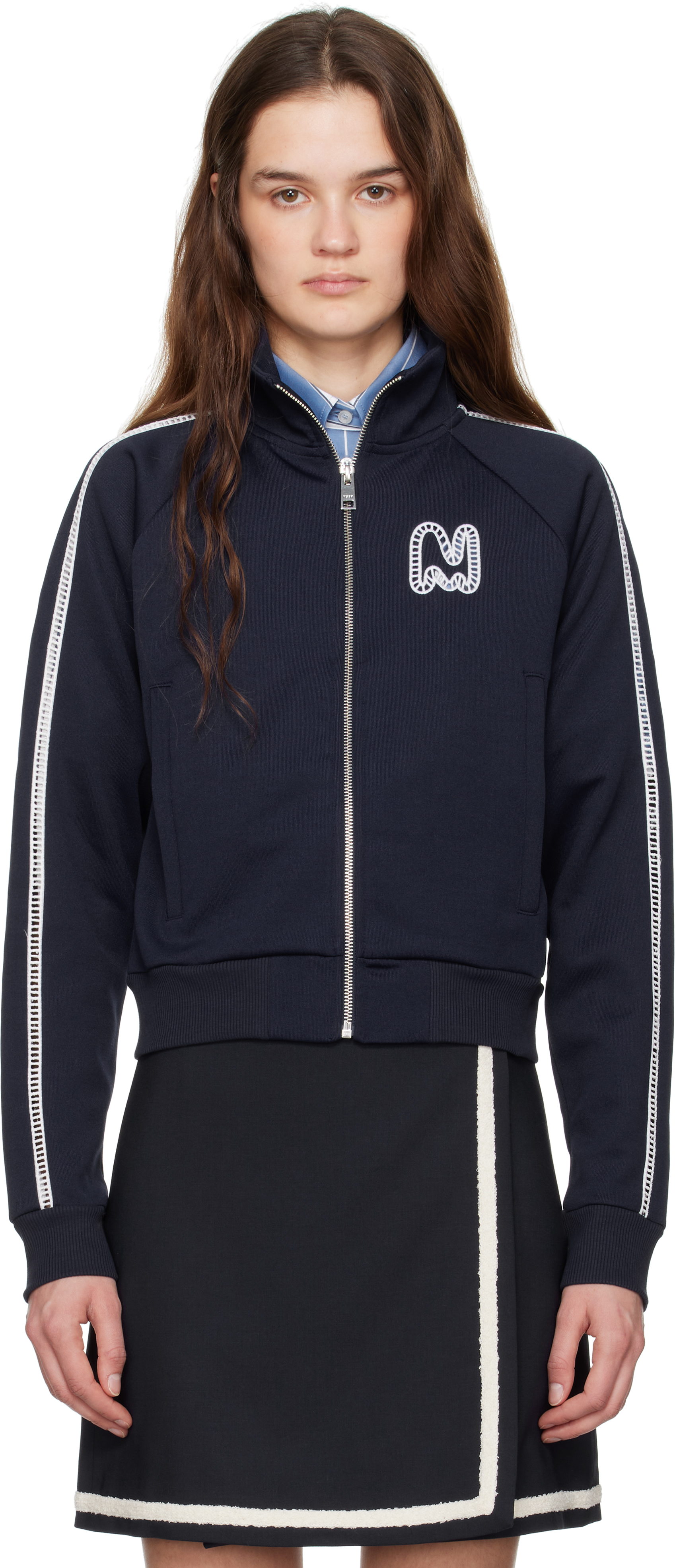 Navy Logo Track Jacket