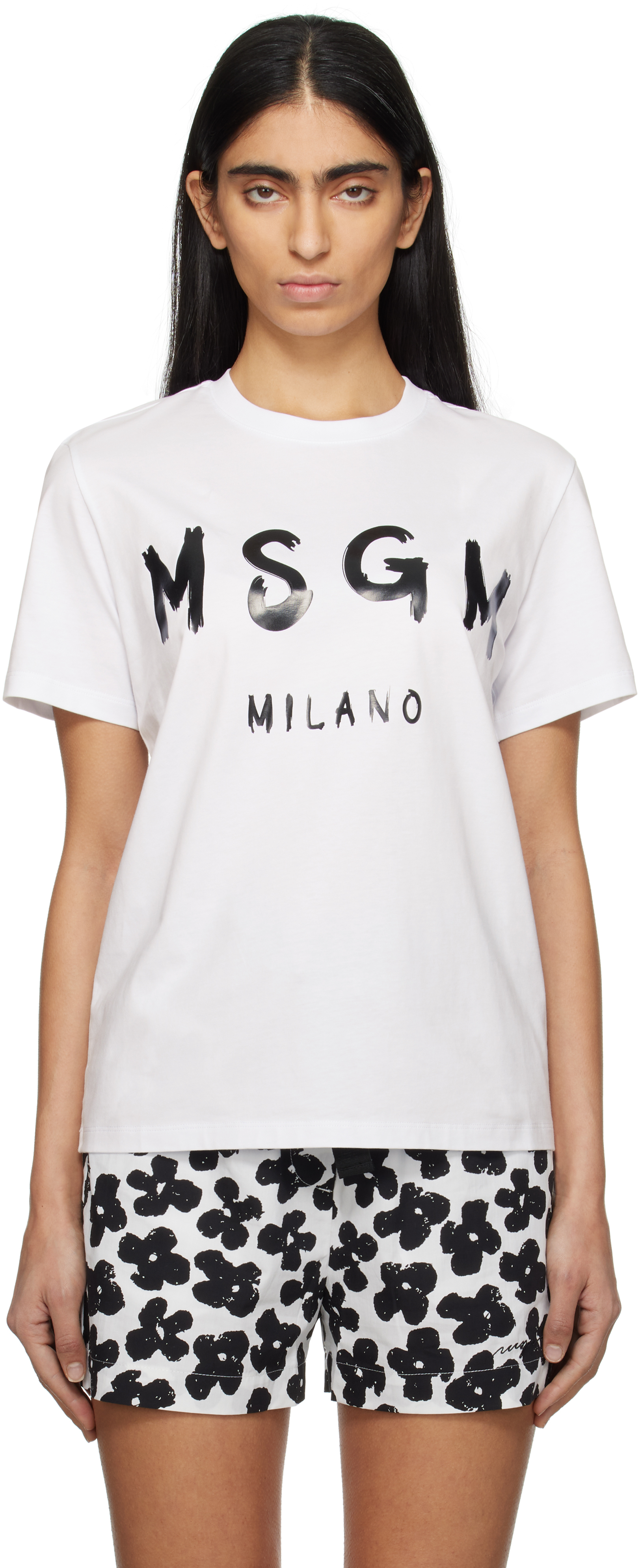 White Cotton Logo T-shirt