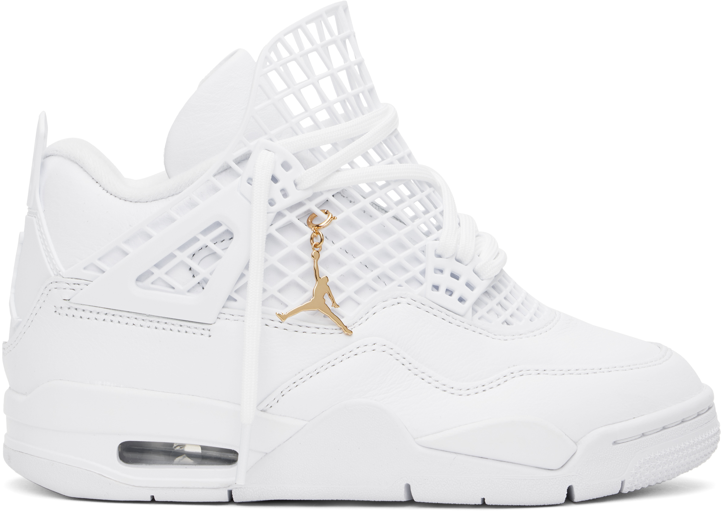 White Air Jordan 4 Net Sneakers