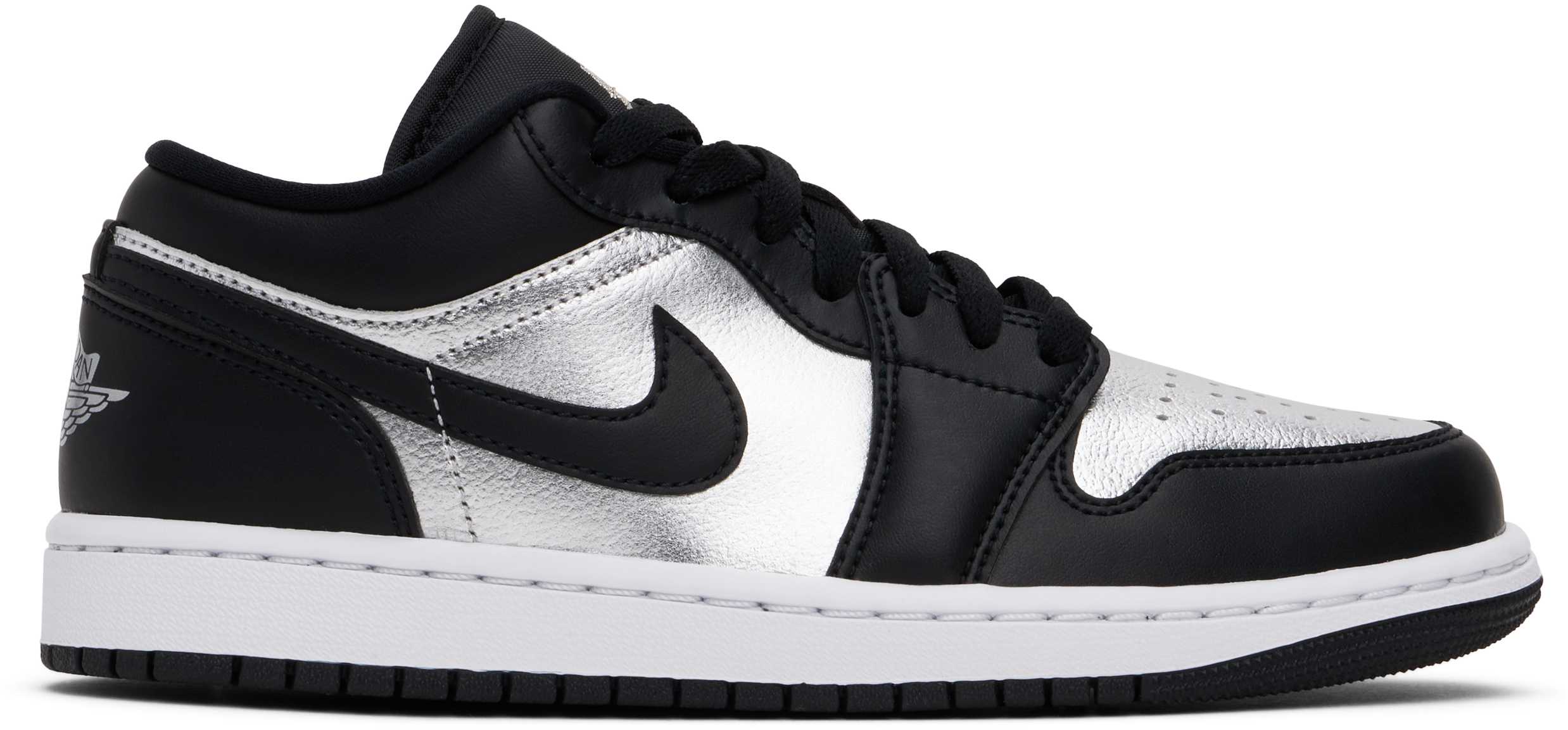 Black & Silver Air Jordan 1 Low SE Sneakers