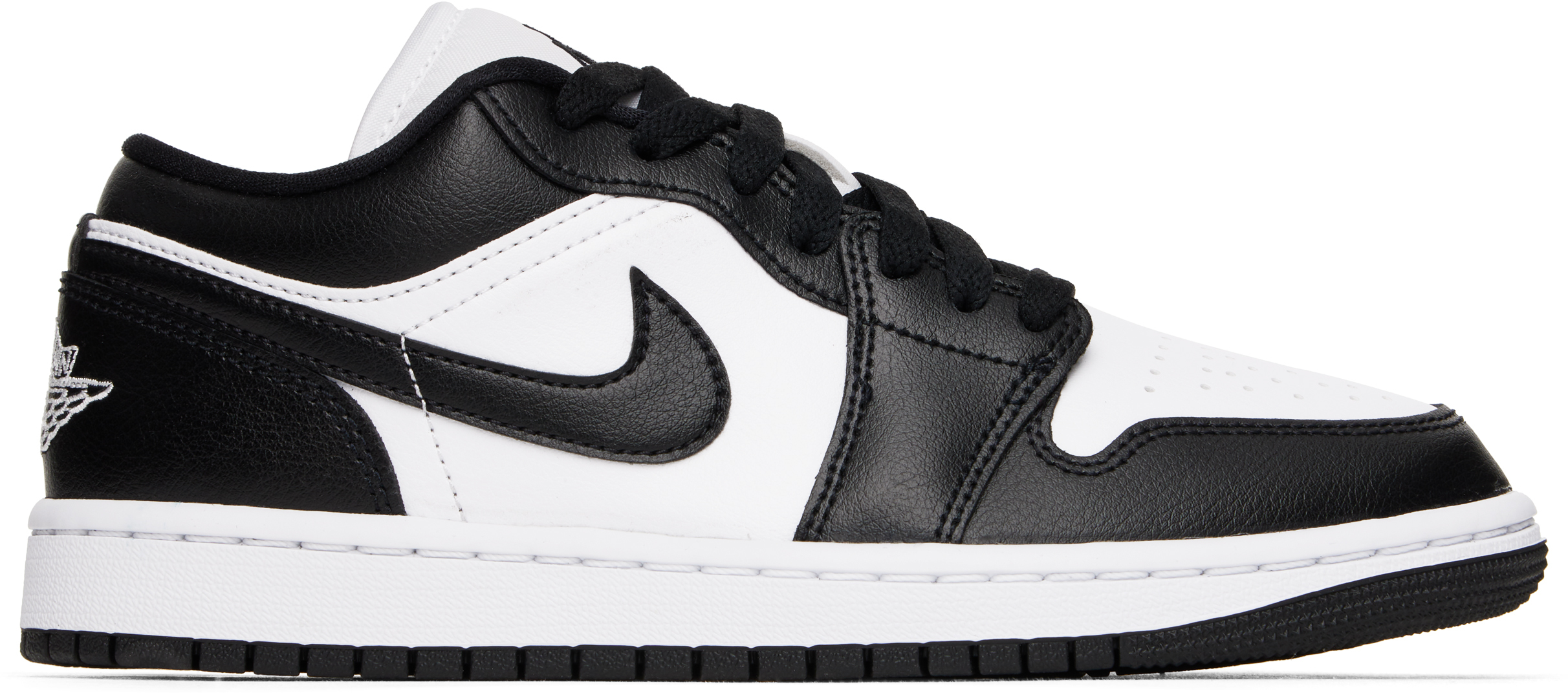 White & Black Air Jordan 1 Low Sneakers