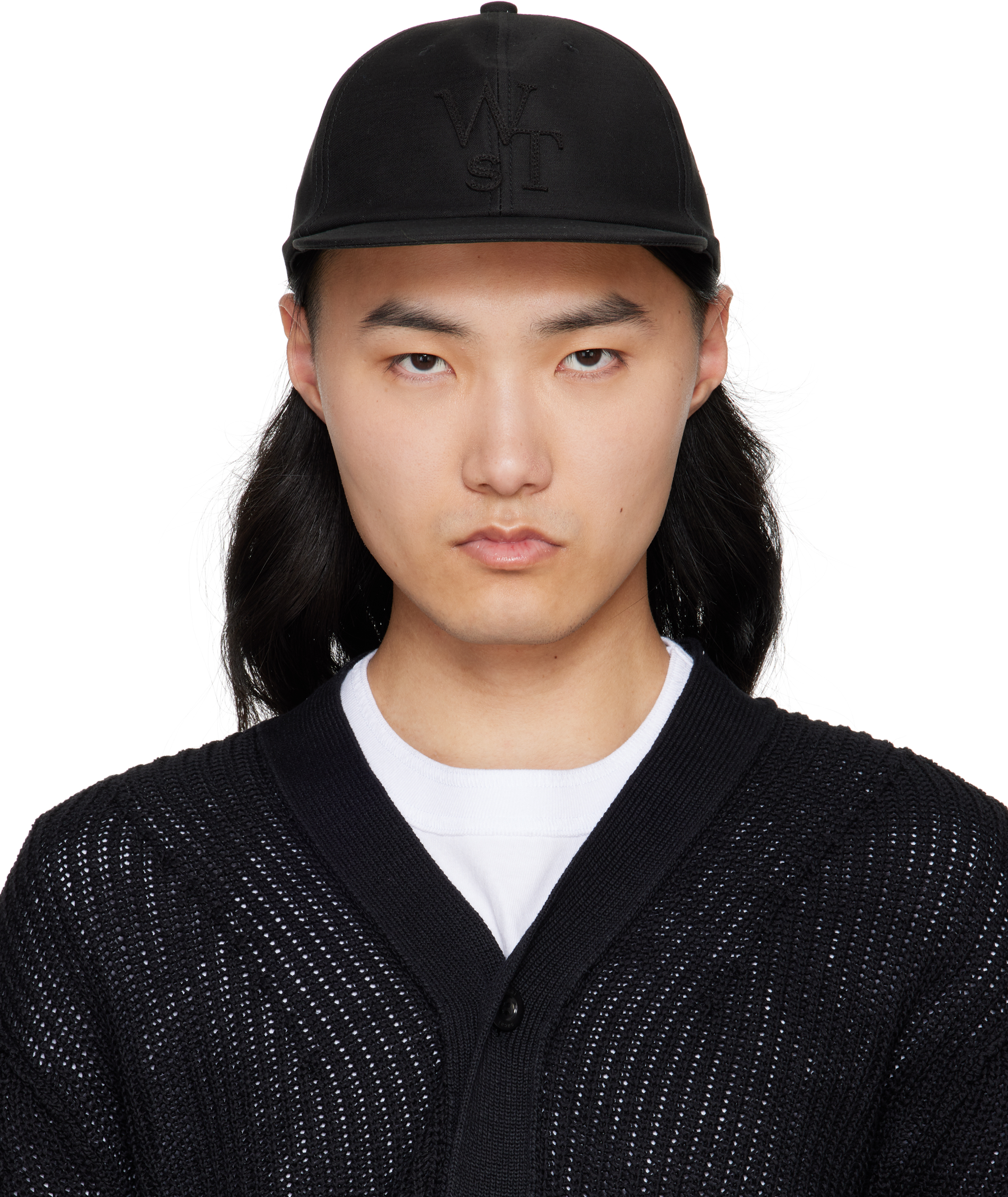 Sacai Black Wtaps Edition Cotton Back Satin Cap In 001 Black
