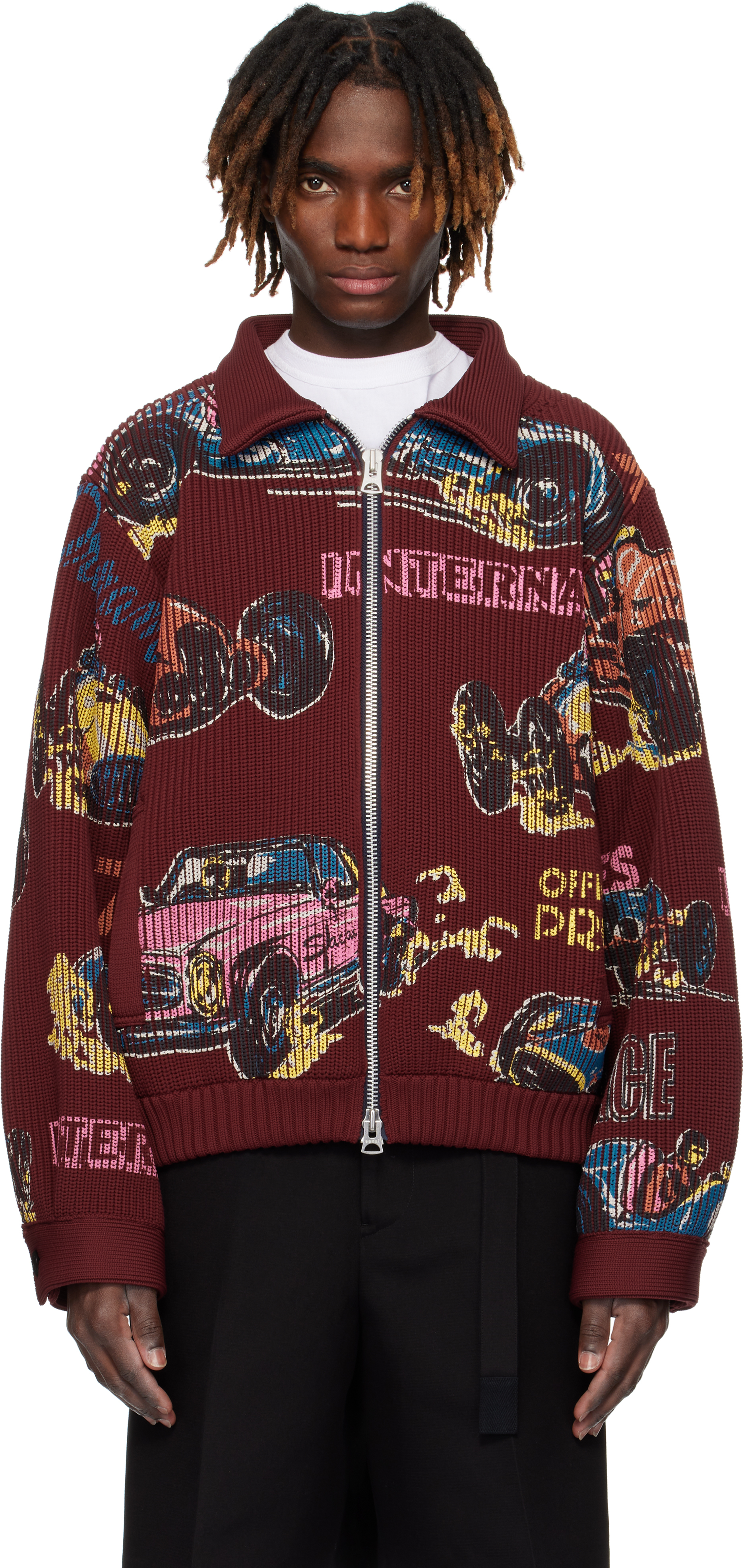 sacai] Archive Print Mix Knit Cardigan – MaW SAPPORO