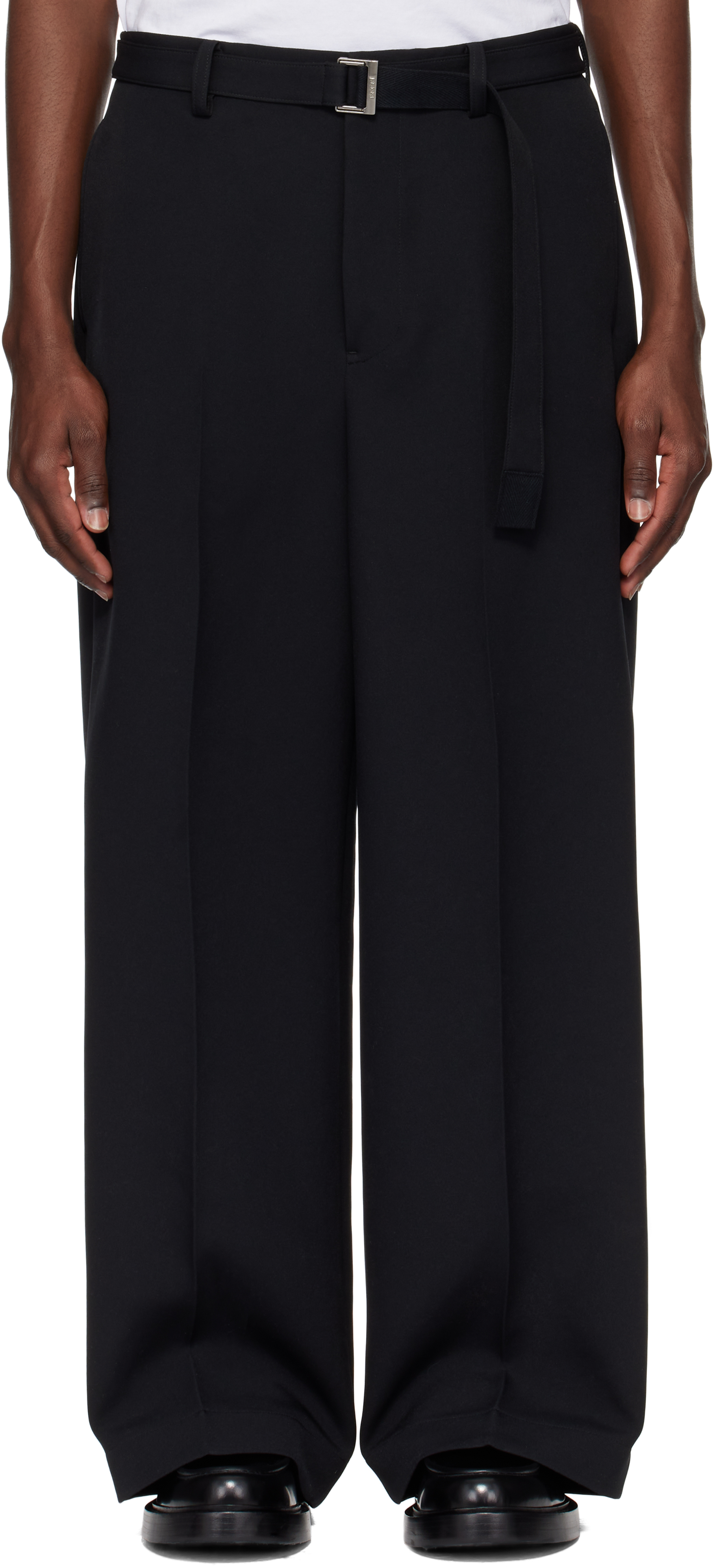 SACAI♡ Matelasse Twill Pants / BLACK 001 Sacai Men S Matelasse Twill Pants In Black | ModeSens