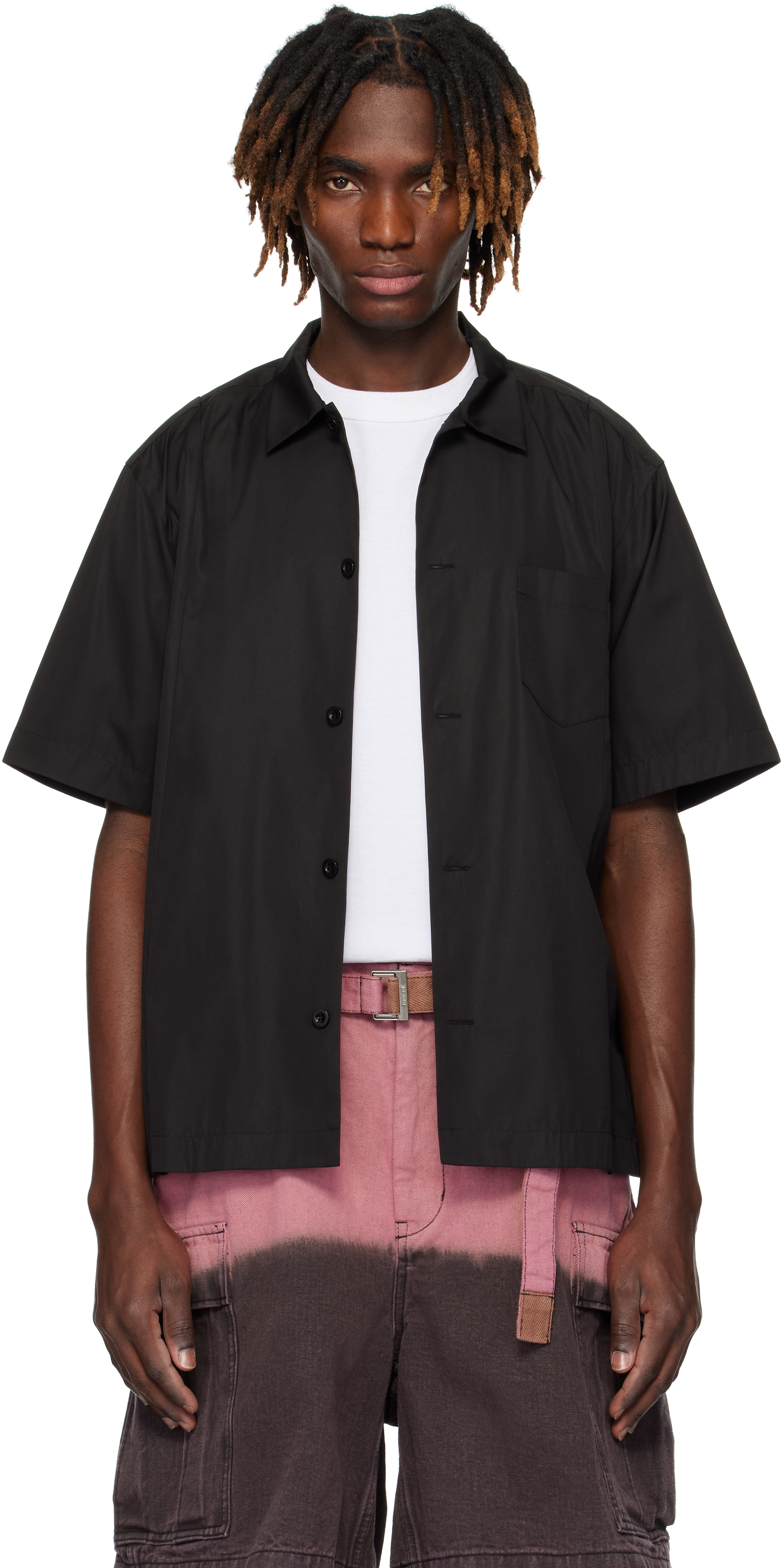 Striped cotton poplin shirt in multicoloured - Sacai | Mytheresa