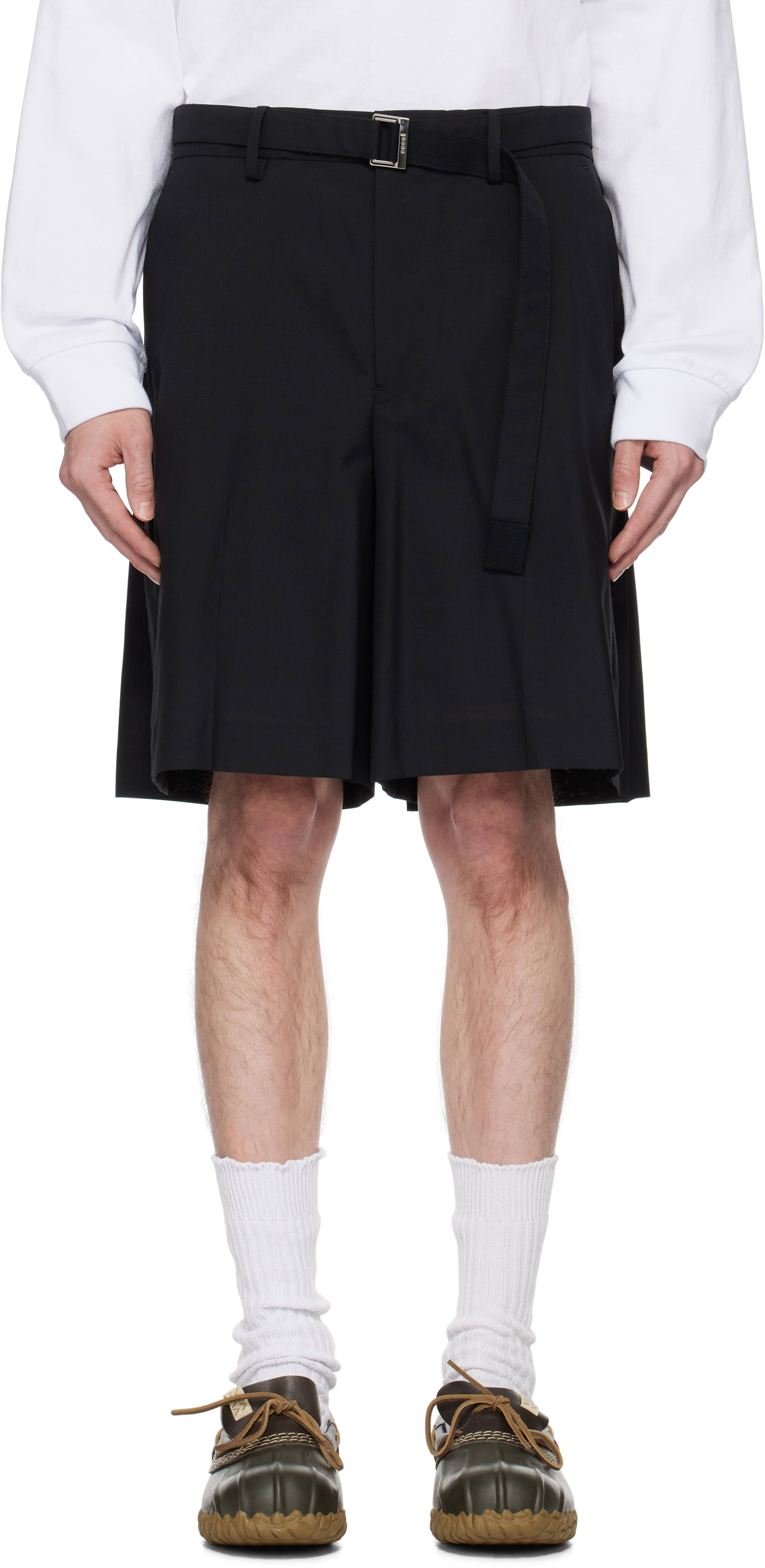 Black Suiting Shorts