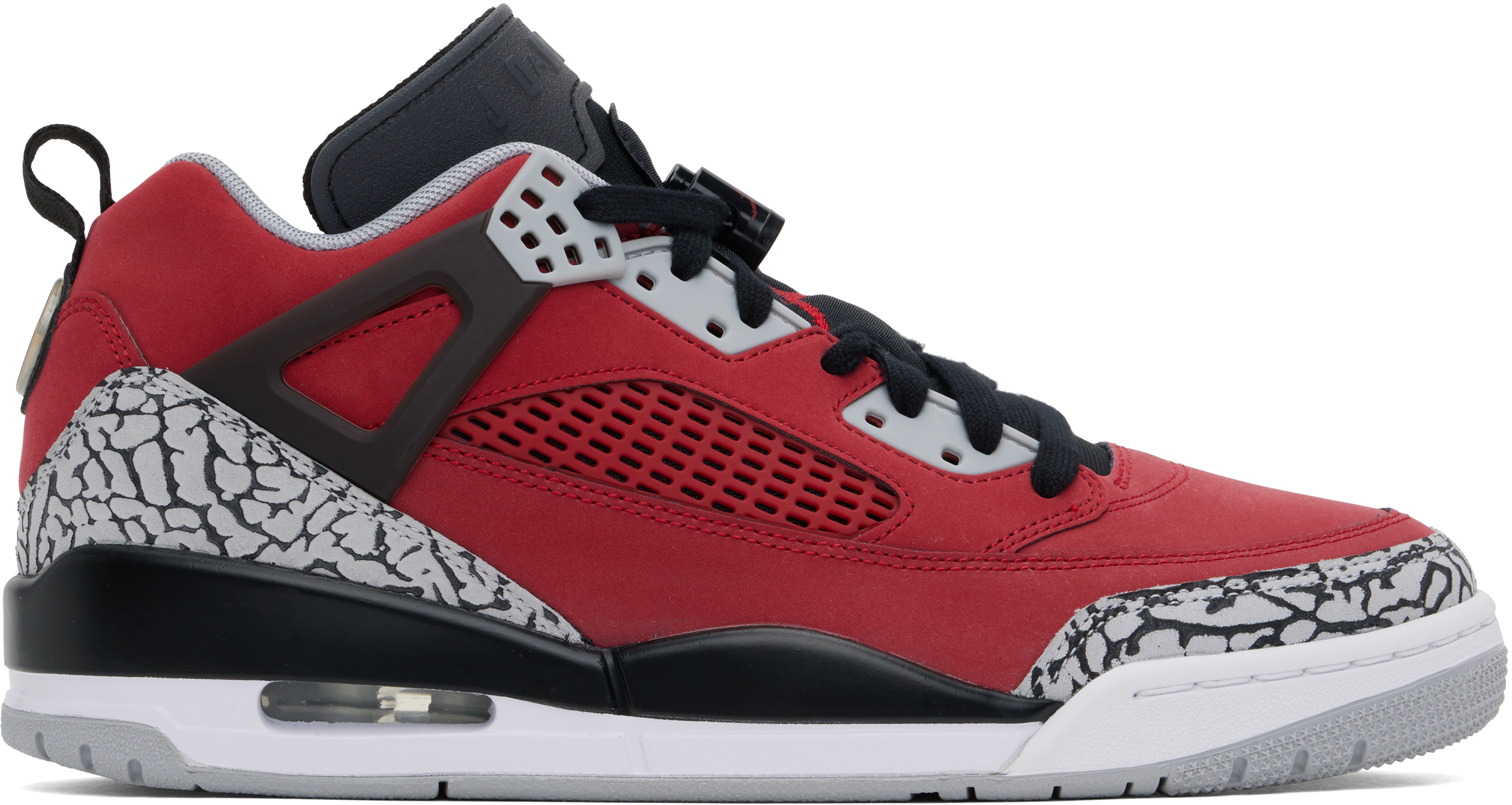 Red & Gray Jordan Spizike Low Sneakers