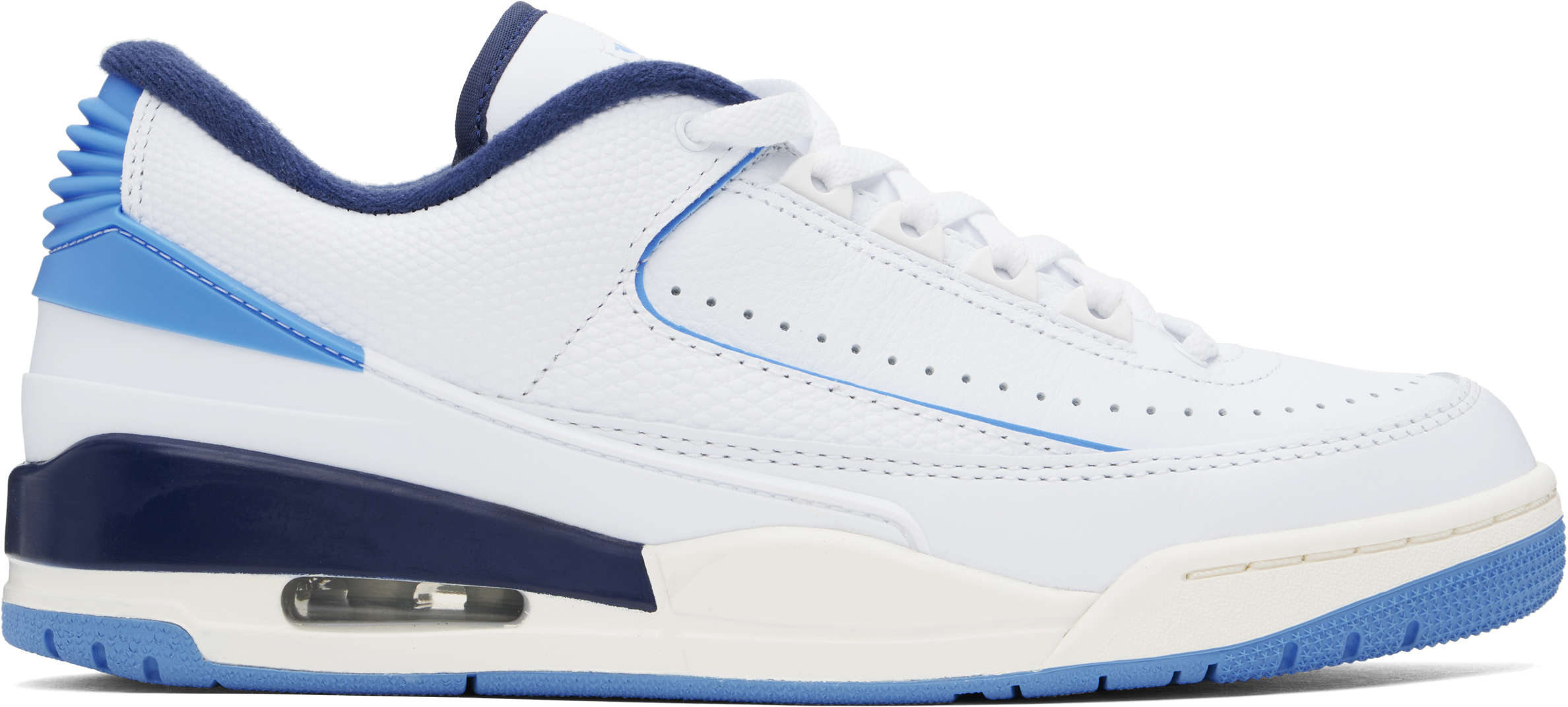 White & Blue Jordan 2/3 Sneakers