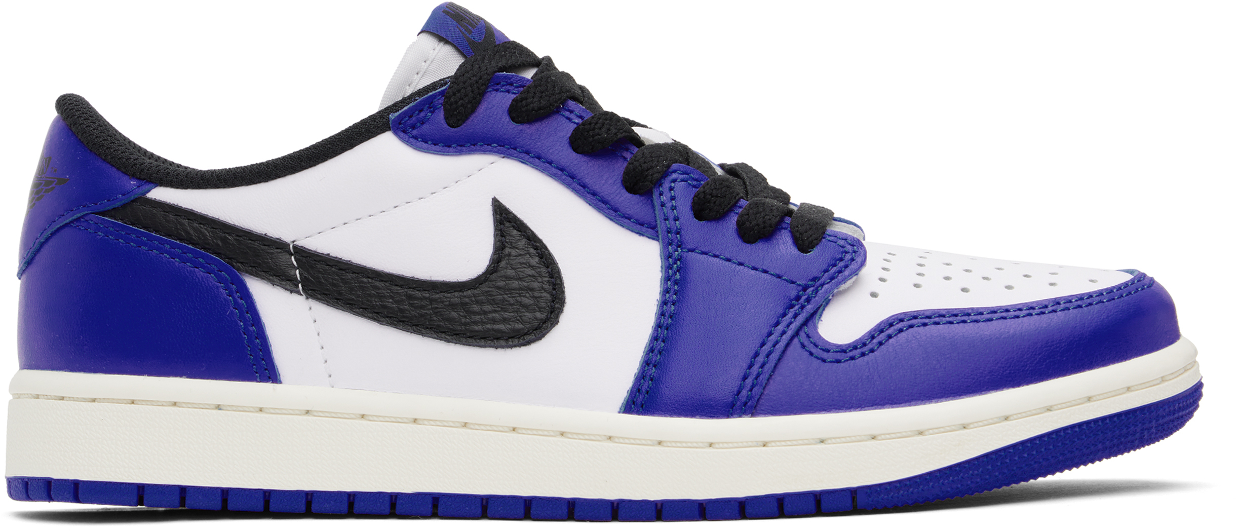 Navy & White Air Jordan 1 Low Sneakers