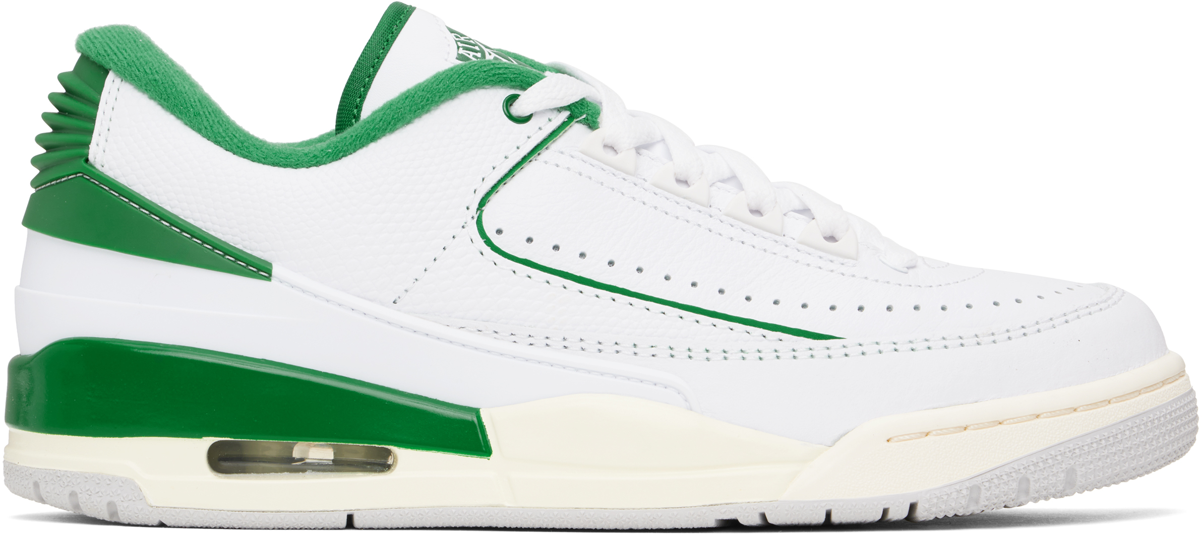 White & Green Jordan 2/3 Sneakers