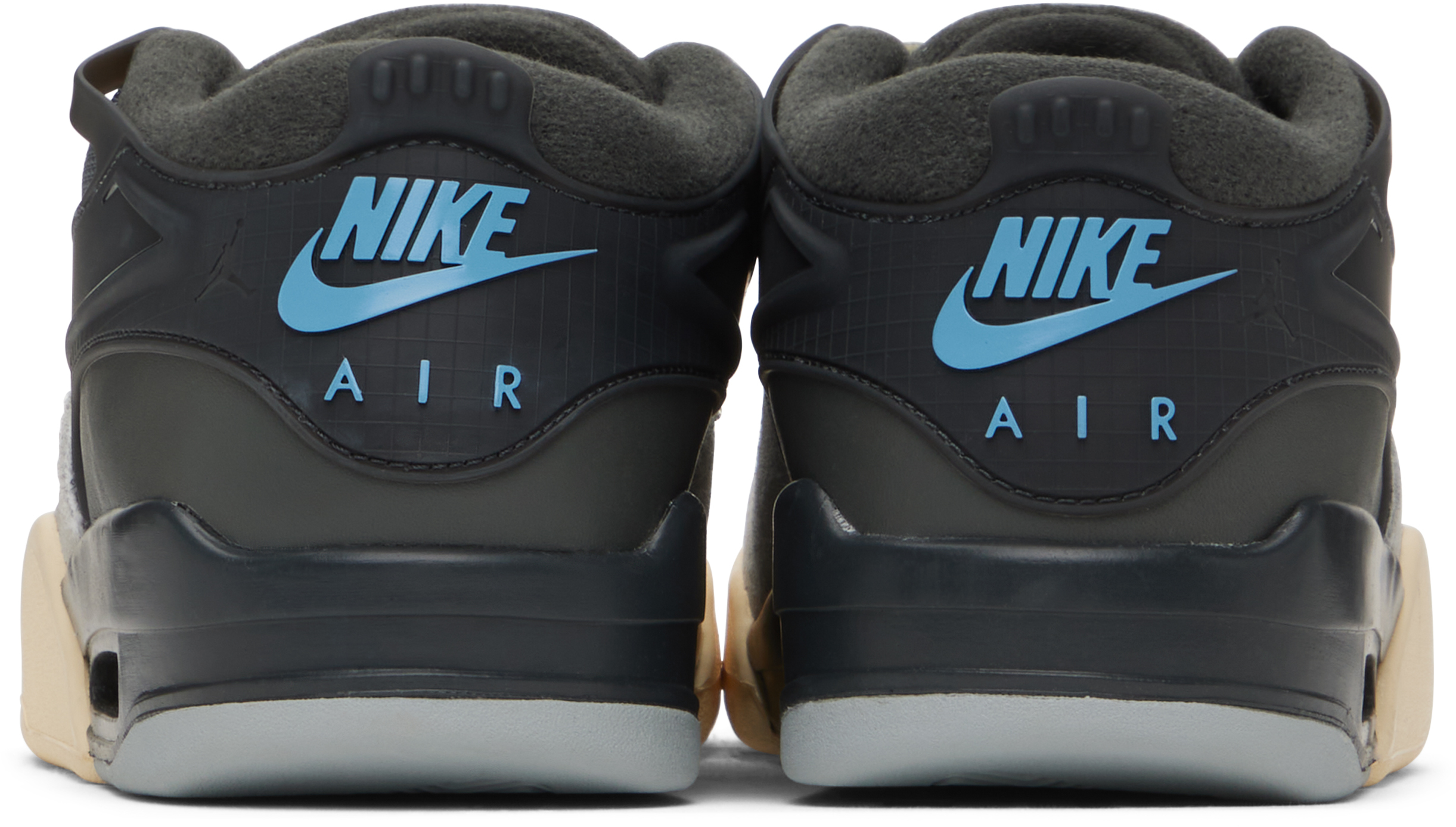 Nike Big Kids Black & Gray Air Jordan 4 Rm Sneakers In Iron Grey