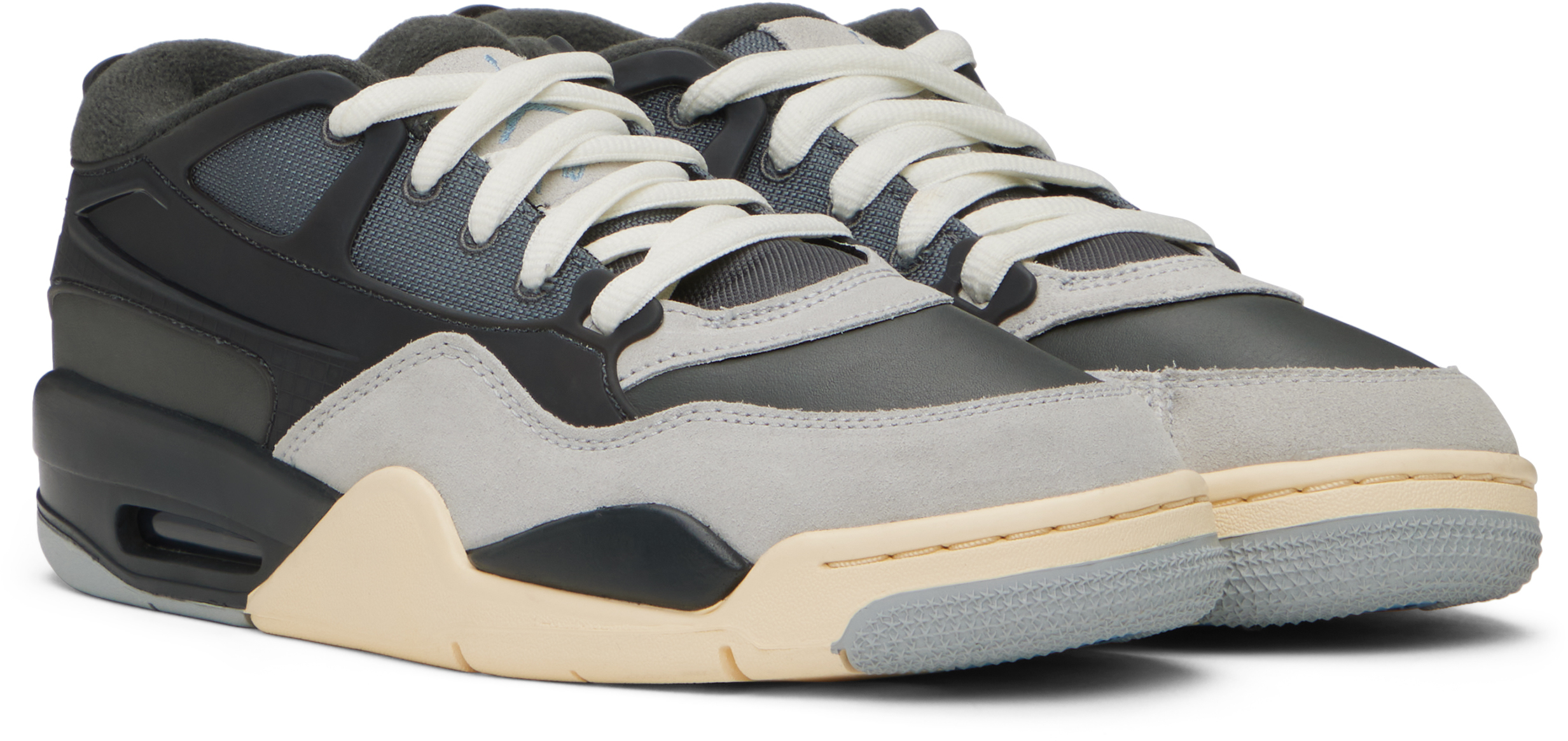 Nike Big Kids Black & Gray Air Jordan 4 Rm Sneakers In Iron Grey