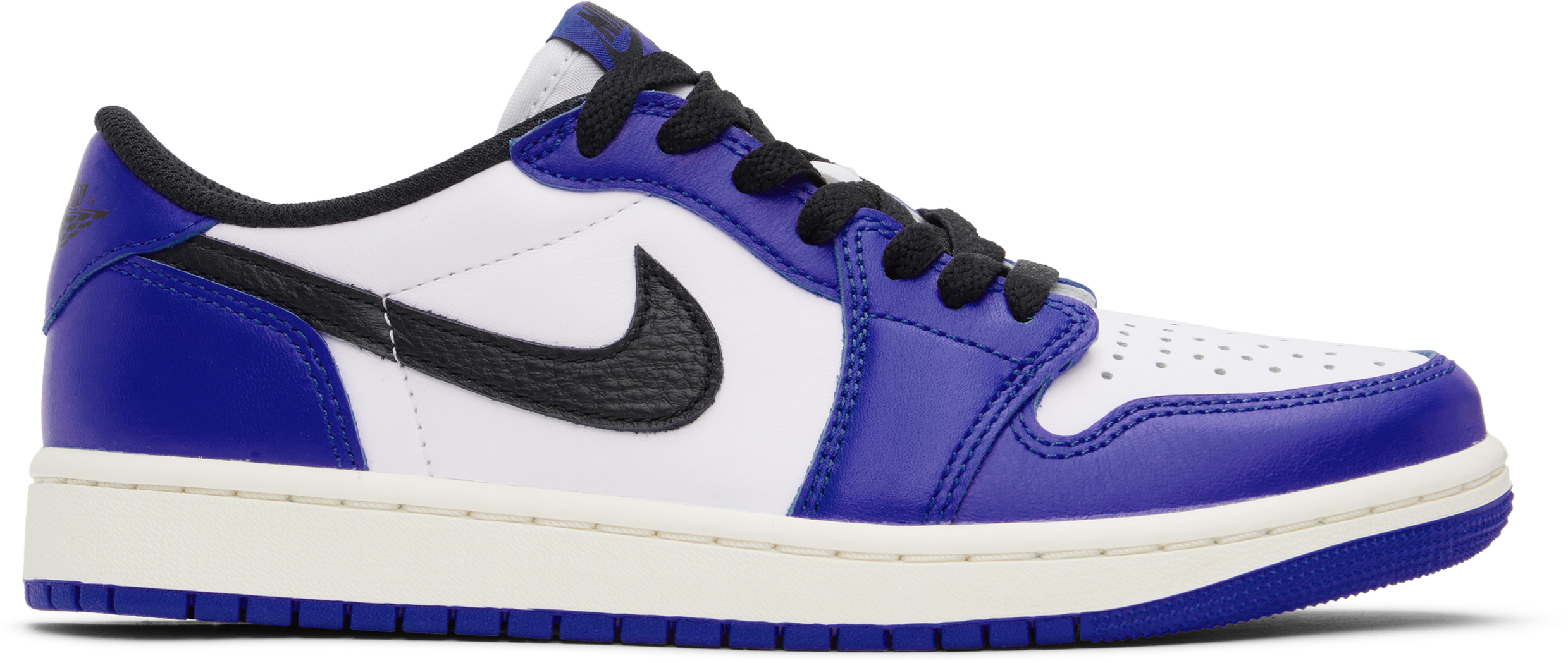Nike Big Kids Blue & White Air Jordan 1 Retro Low Og Sneakers In White/black