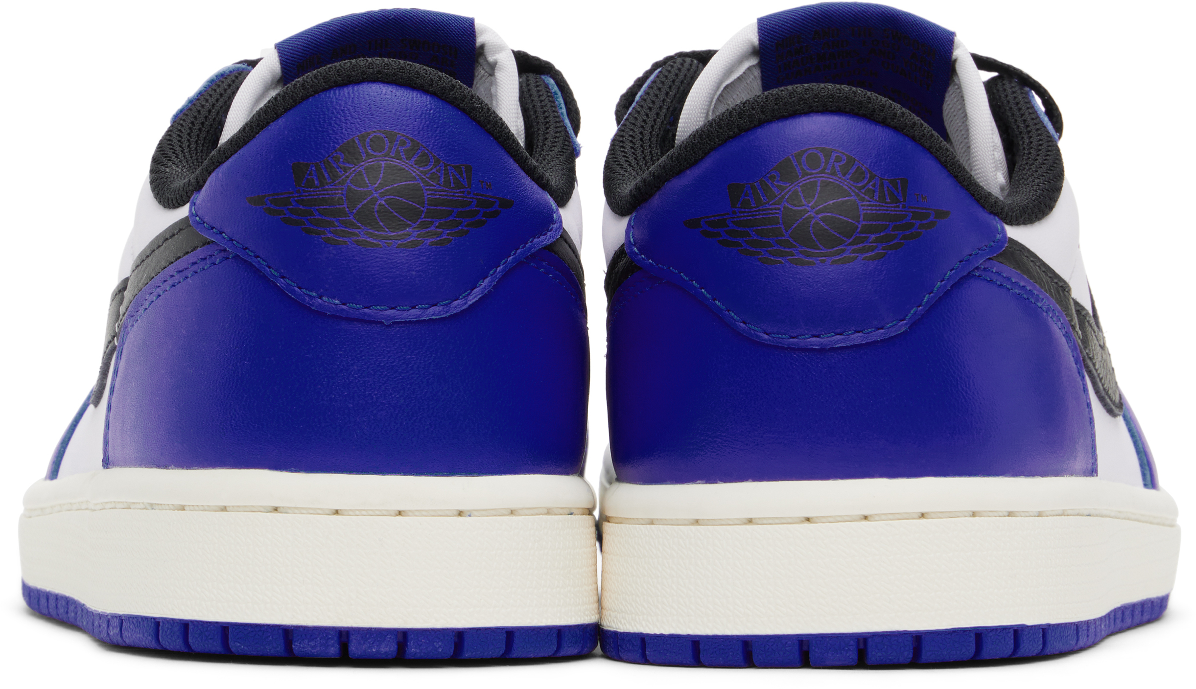 Nike Big Kids Blue & White Air Jordan 1 Retro Low Og Sneakers In White/black