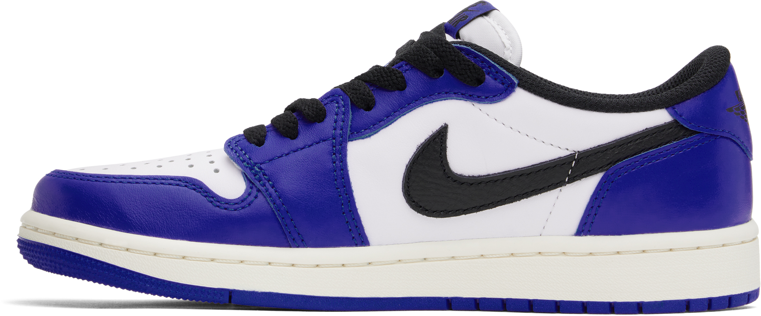 Nike Big Kids Blue & White Air Jordan 1 Retro Low Og Sneakers In White/black