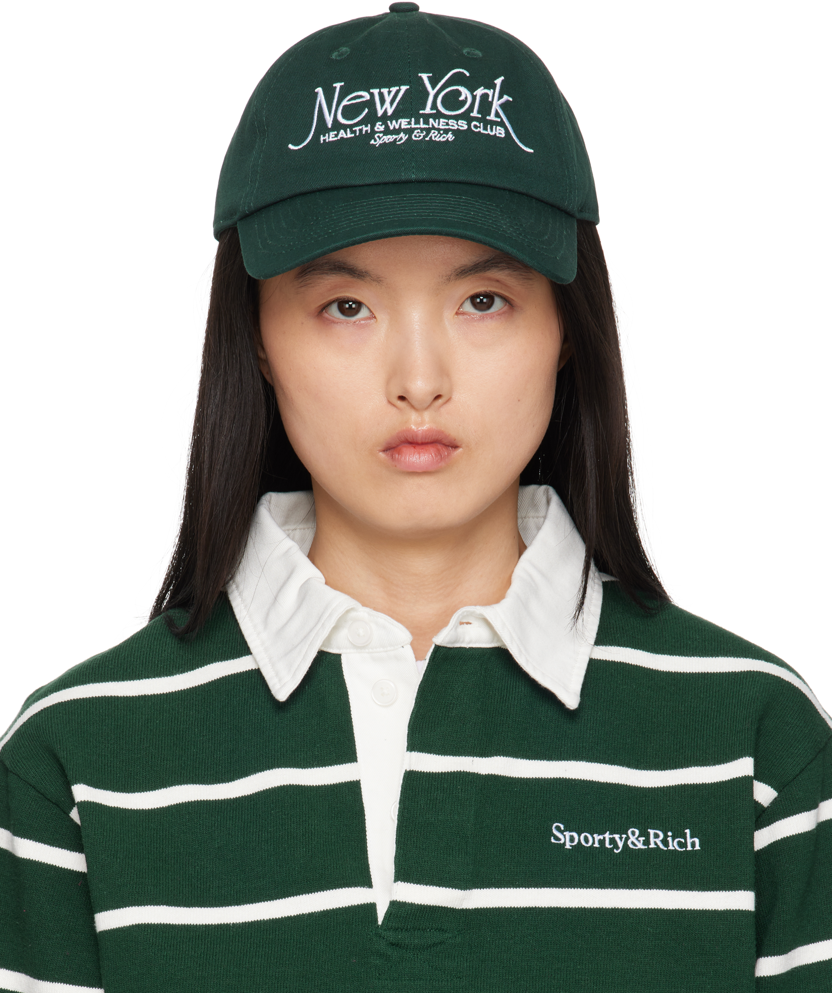 【関税込み】Sporty & Rich グリーン NY 94 キャップ Green NY 94 Cap by Sporty & Rich on Sale